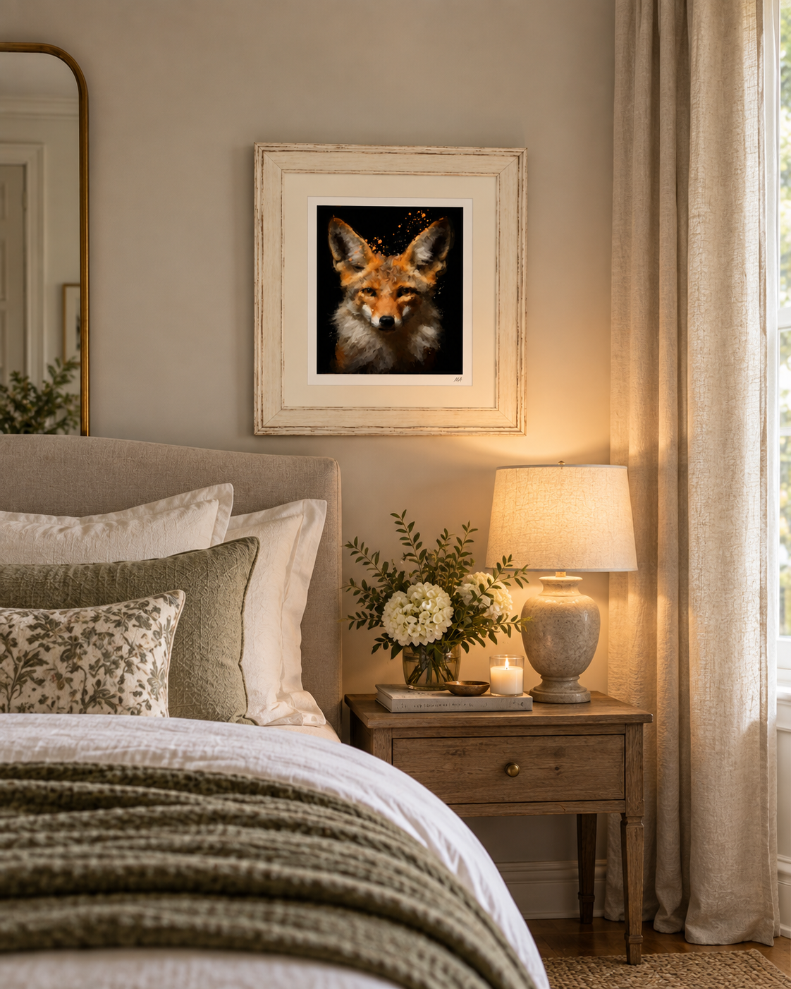'The Fox' Rustic Framed Print BG.png