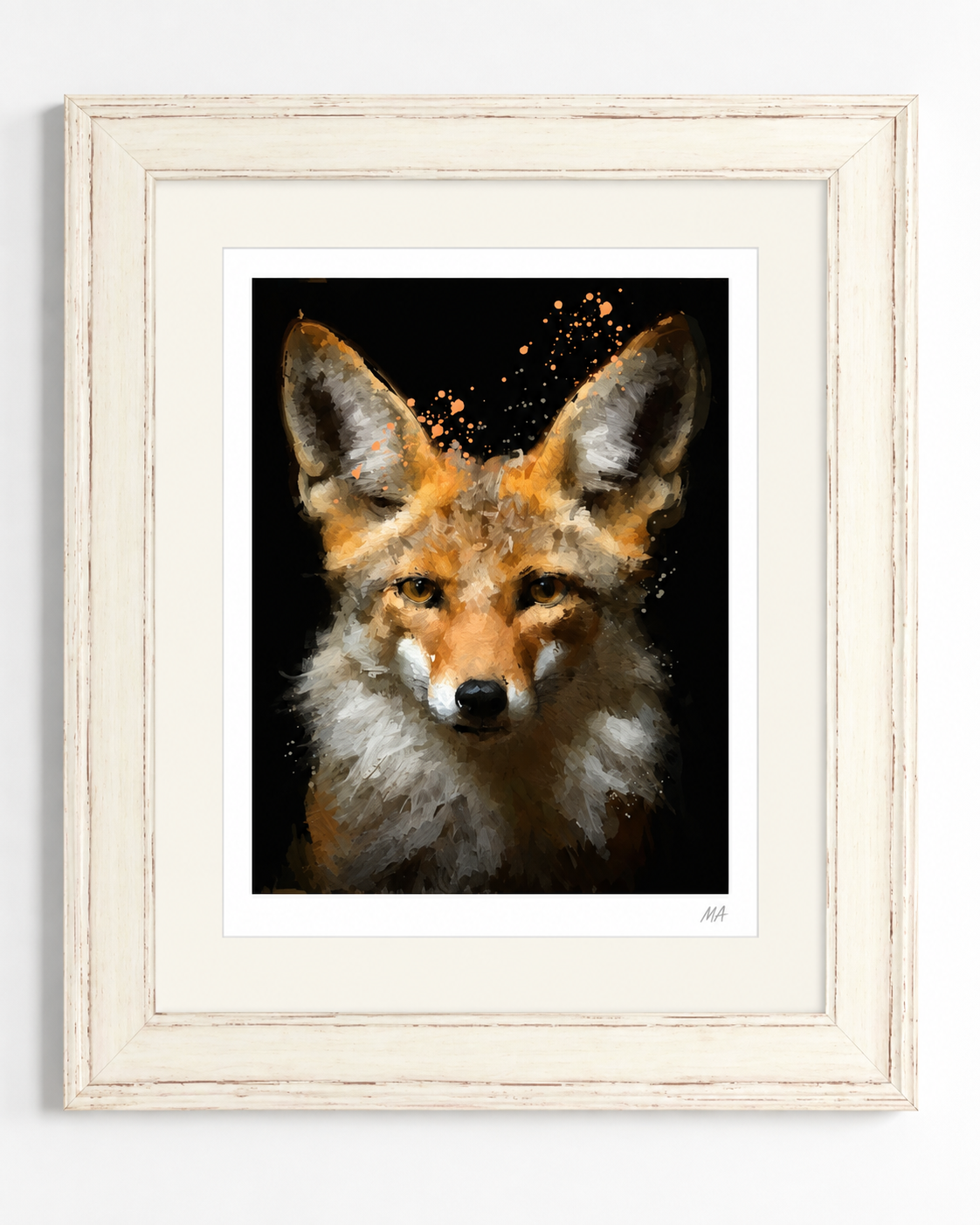 'The Fox' Rustic Framed Print.png