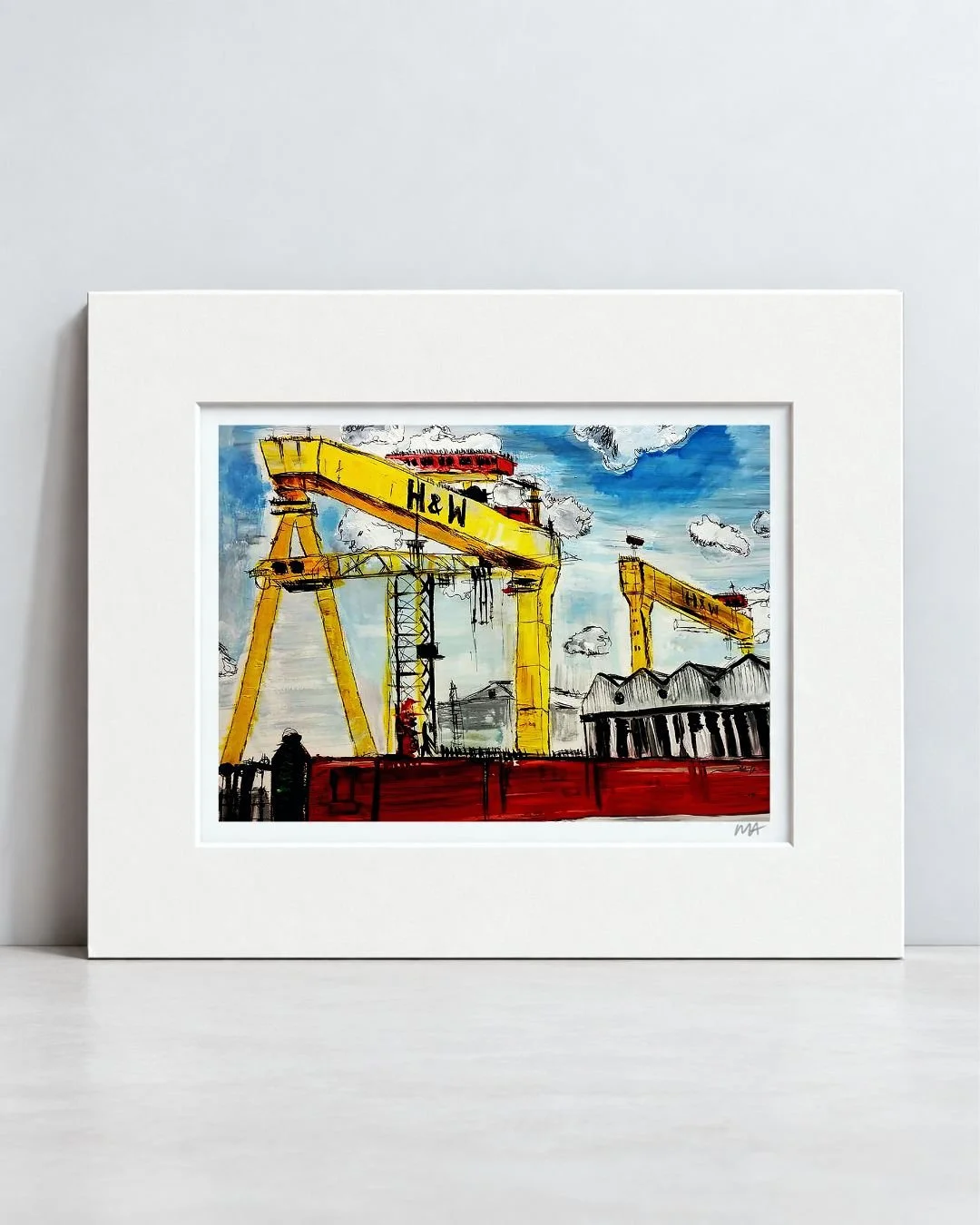 'The Red Wall' (Harland & Wolff) Print