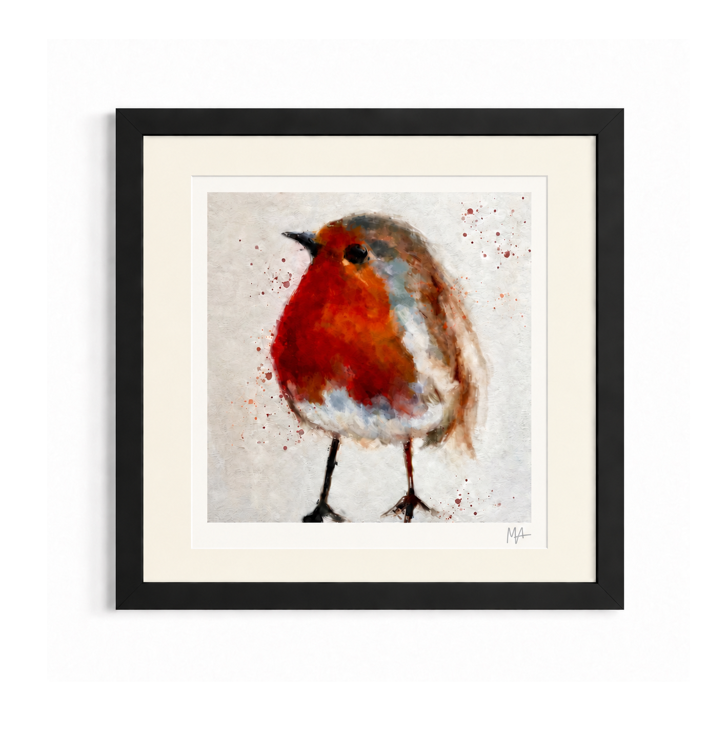 'The Robin' Framed Print (Square)