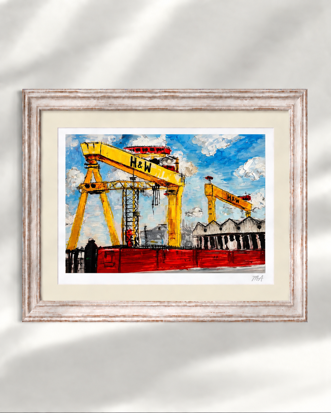 'Red Wall'' Framed Print