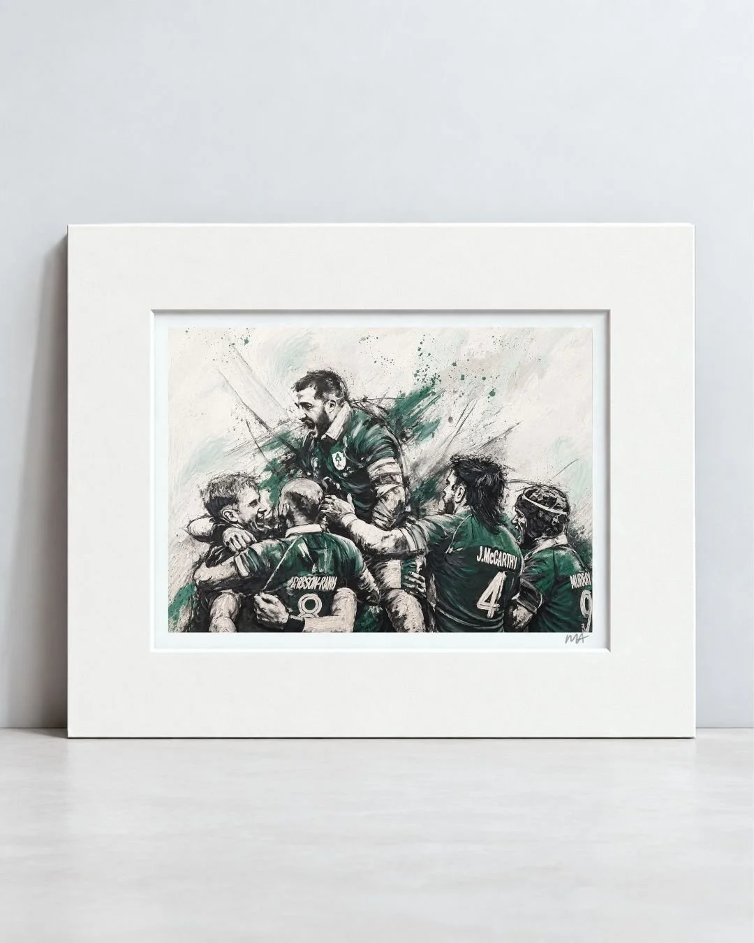 'Irish Rugby Team in Celebration' Print