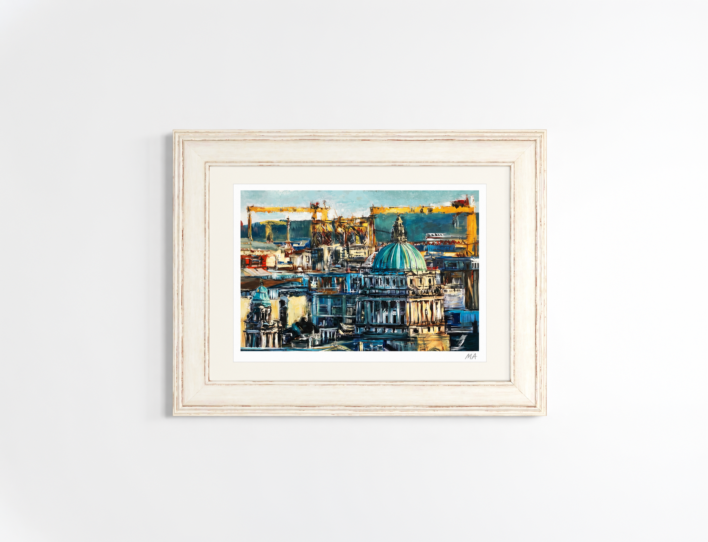 'Belfast in Spring' Rustic Framed Print.png