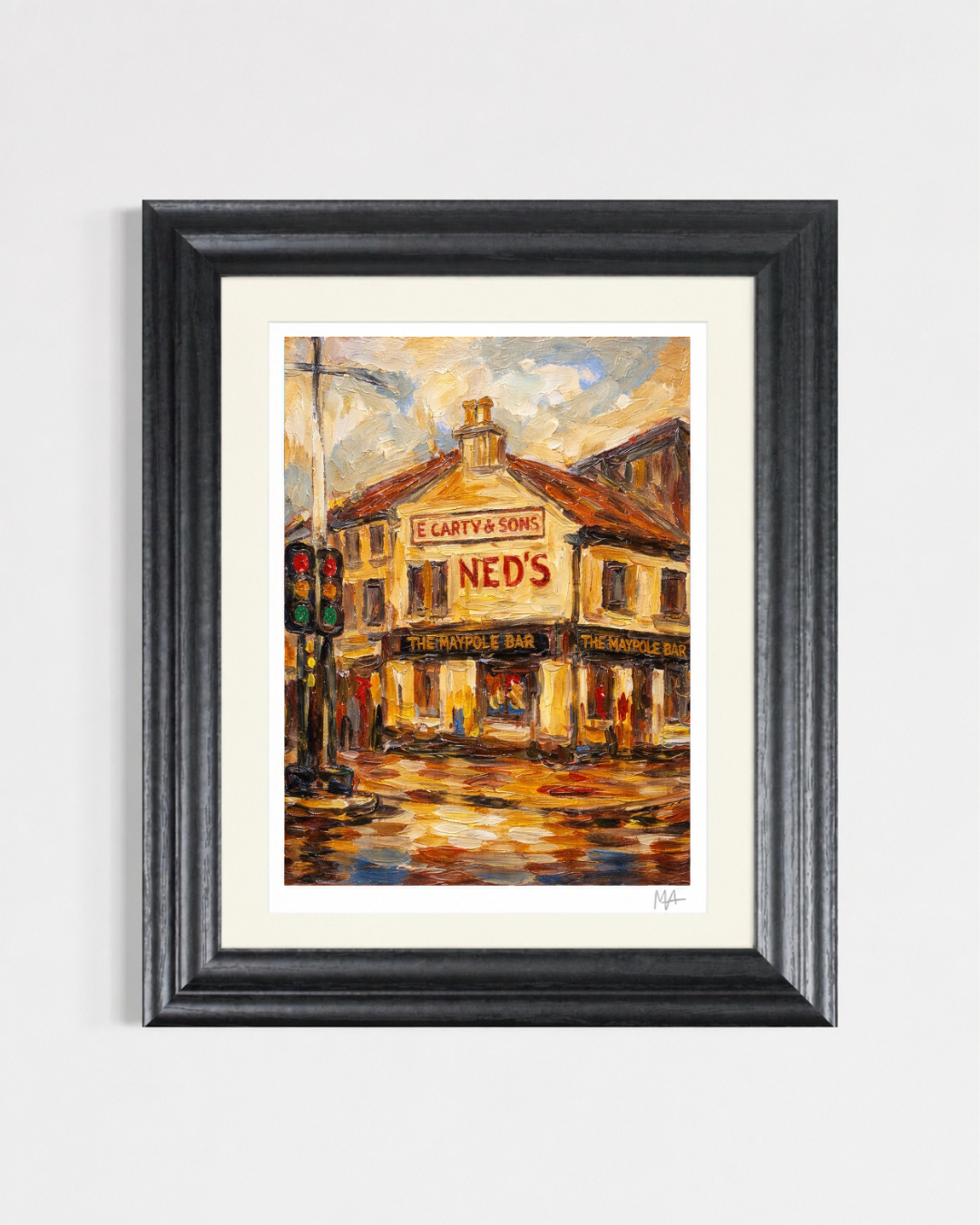 'Ned's Bar, Holywood' - Framed Print