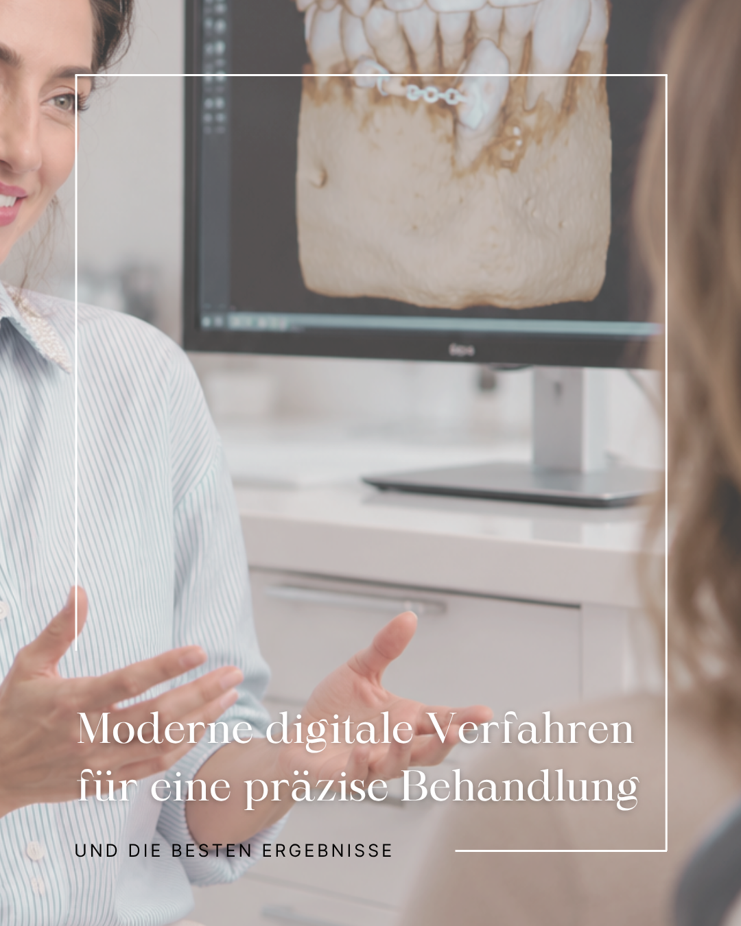 Zahnärztin in einem Patientengespräch