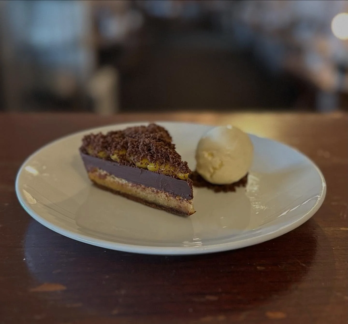 Chocolate, miso &amp; passionfruit tart, vanilla bean ice cream

On the menu tonight 

See you soon x

@chef.lewy