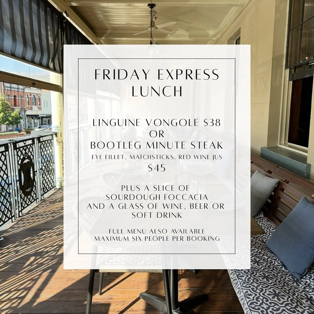 Friday express lunch special

See you soon x
