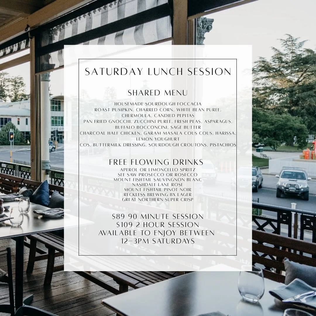 Sunny Saturday Sessions

Full menu also available 

See you soon x