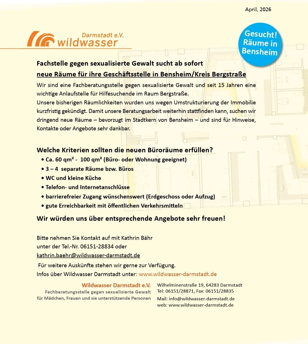 Räume in Bensheim gesucht