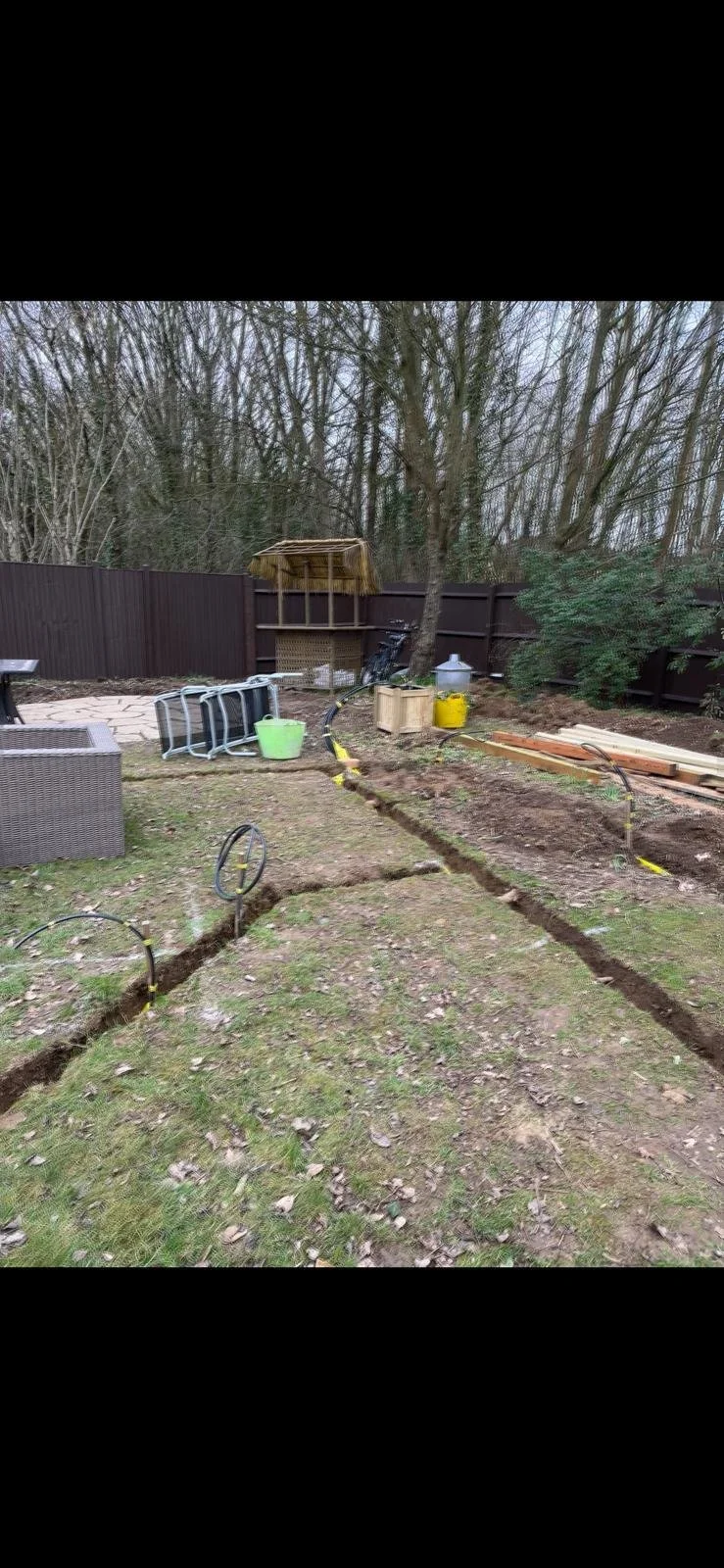 Garden lighting set-up