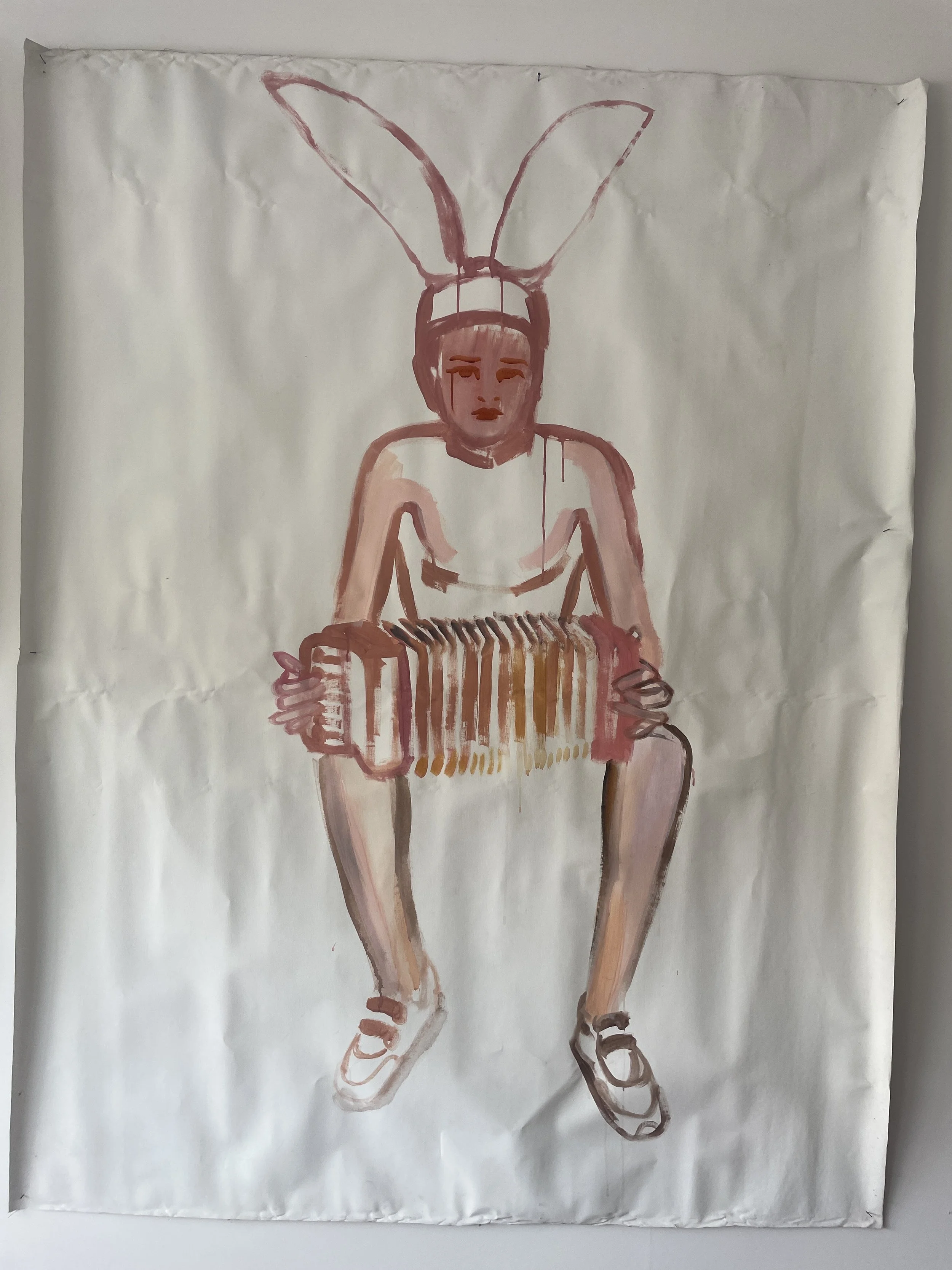 “playing  (b o y)” 
Acrylic on canvas 
155cm x 210cm