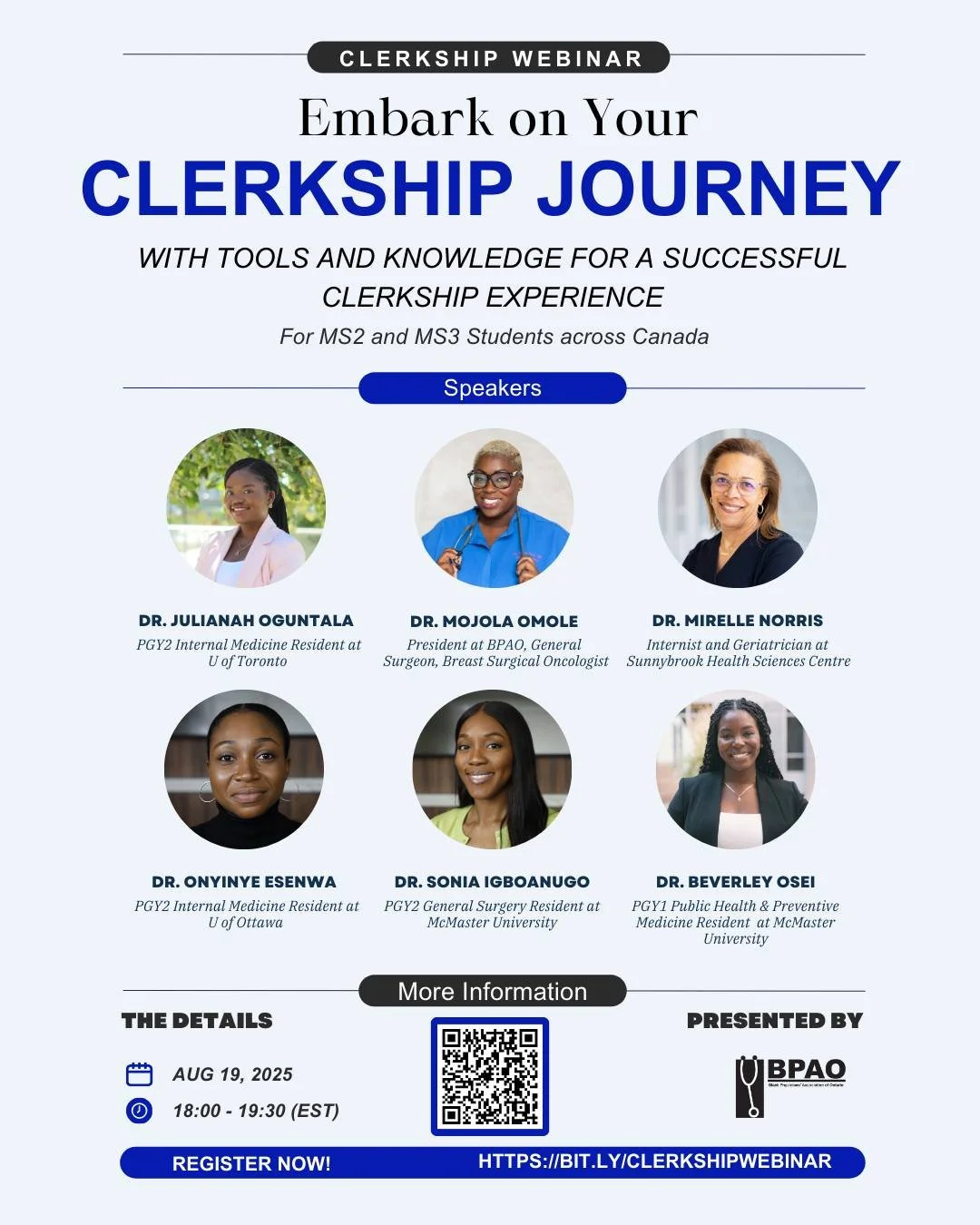 Tomorrow at 6:00 pm, join residents and staff physicians as they walk you through how to:

- Make the most of your clerkship rotations
- Explore specialties early and strategically
- Find mentors &amp; research opportunities
- Plan ahead for CaRMS wi
