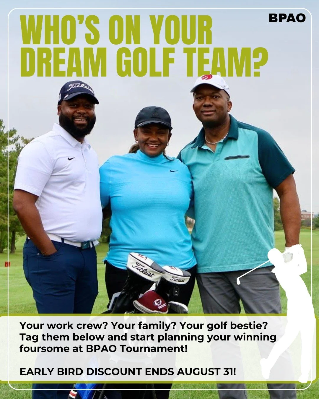 Gather your squad! Whether it&rsquo;s colleagues, family, or your golf partner-in-crime, now&rsquo;s the time to plan your group for the BPAO Annual Golf Fundraiser Tournament and register before the early-bird discount ends!

⏰ Only 13 days left to 