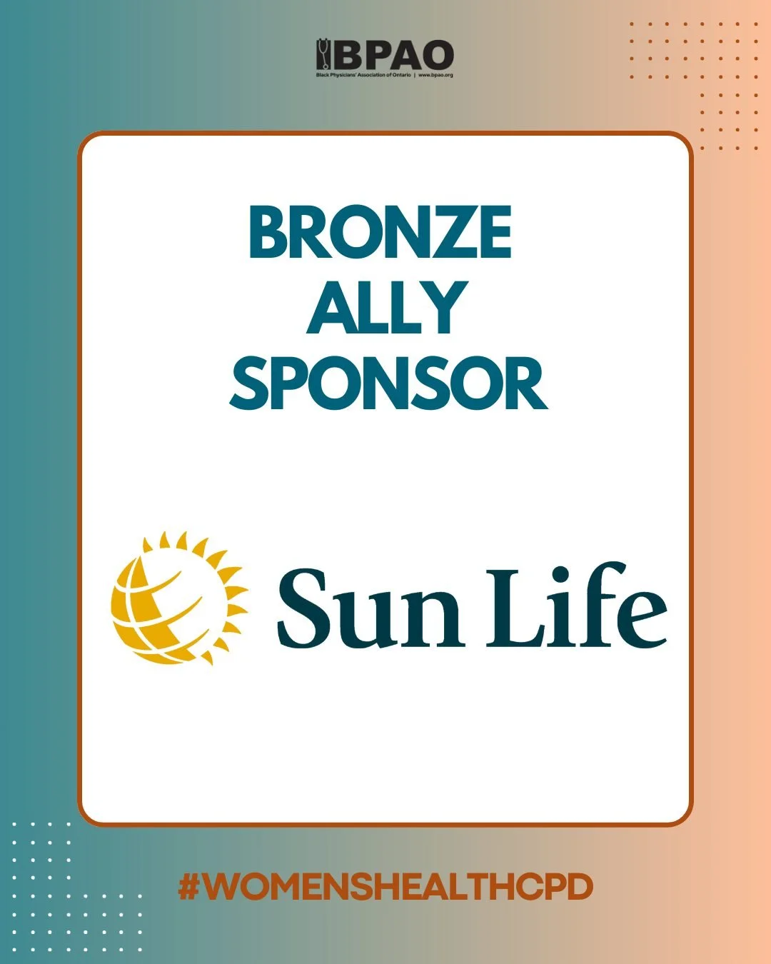 A huge thank-you to Sun Life Financial (@sunlifeca), our Bronze Ally Sponsor for the 2025 Women&rsquo;s Health CPD.

We deeply appreciate their partnership in helping bring this year&rsquo;s event to life and in championing initiatives that advance w