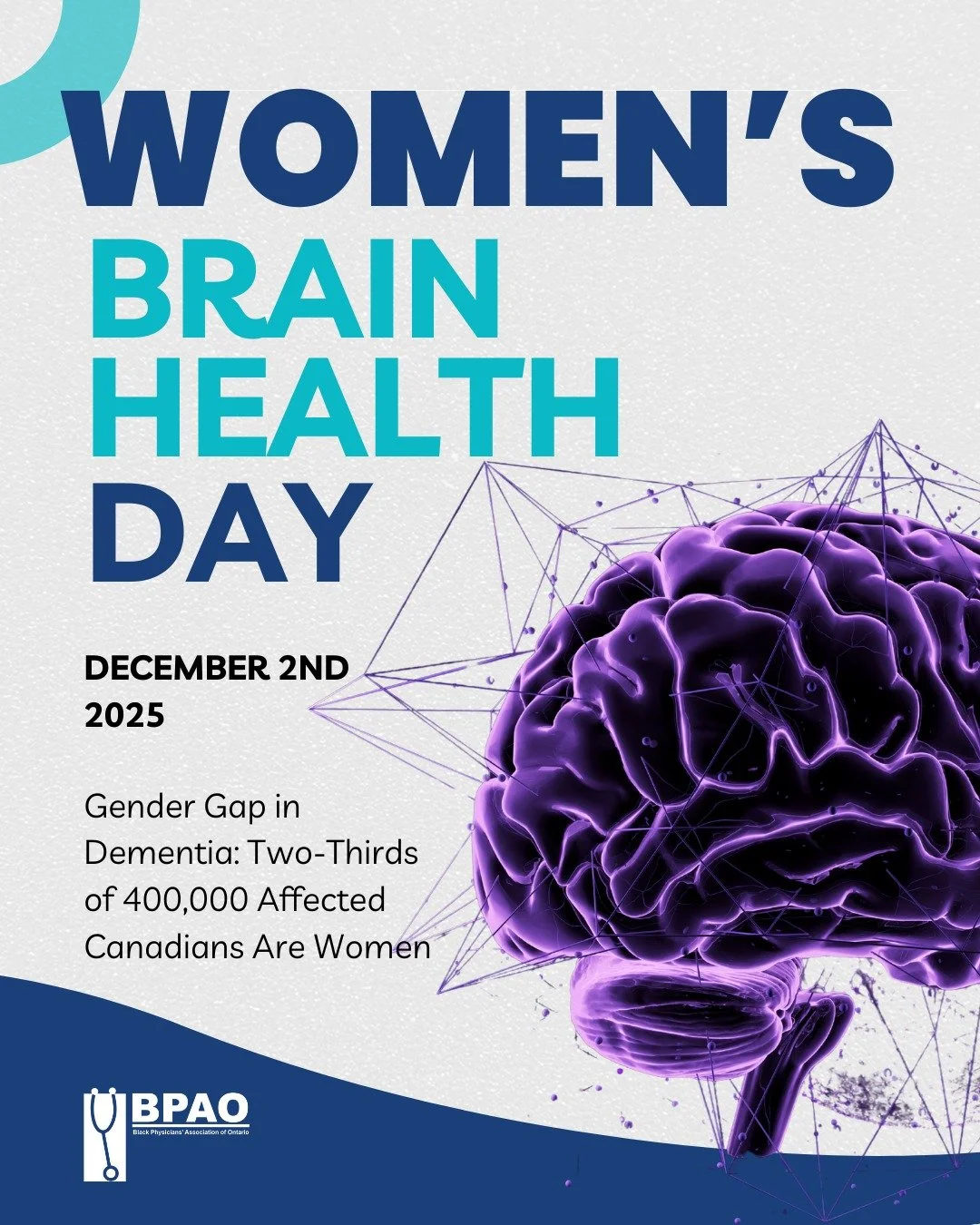 Did you know dementia doesn&rsquo;t impact everyone equally?
Women make up the majority of those affected:
&bull; 400,000+ Canadians are living with dementia
&bull; Women represent two-thirds of cases
&bull; Nearly 70% of Alzheimer&rsquo;s patients a
