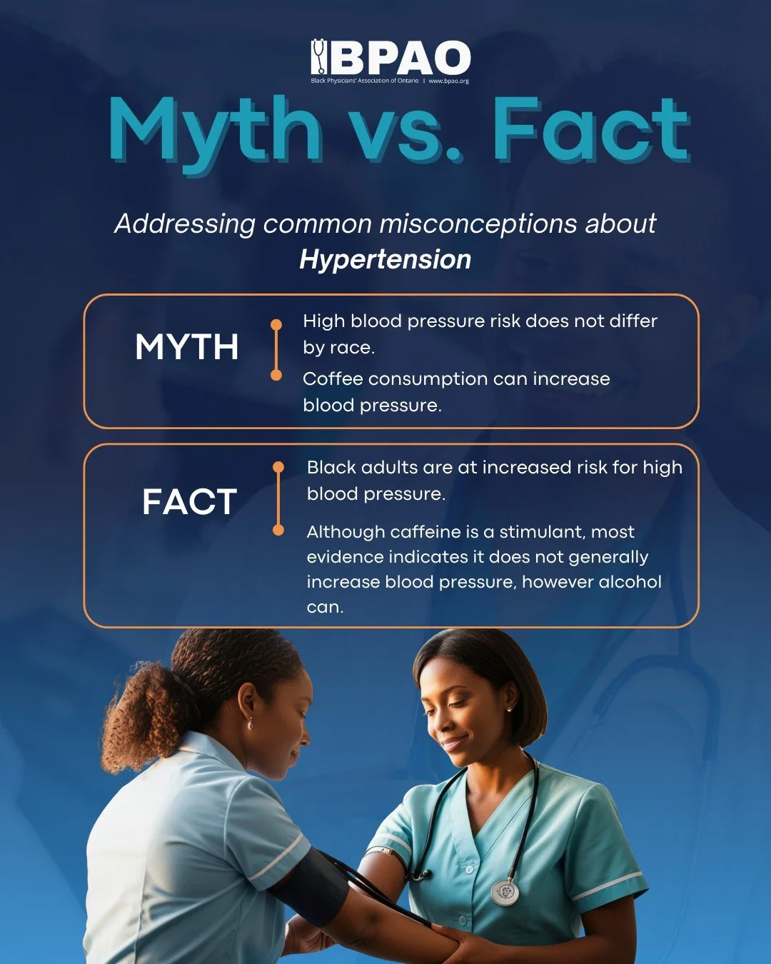 Think high blood pressure is &ldquo;the same for everyone&rdquo;? Think again. 🩺
Some communities face higher risks, but the good news is, there&rsquo;s a lot we can do about it.

Hear the facts, bust the myths, and learn how to protect your health 