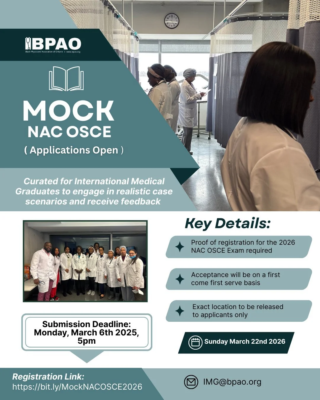 Join our Mock NAC OSCE for realistic stations, expert feedback, and a safe space to practice before the real deal. Spots are limited&mdash;come test yourself and sharpen your skills! 🩺✨

Registration Open: LINK IN BIO

Registration Deadline: Monday 