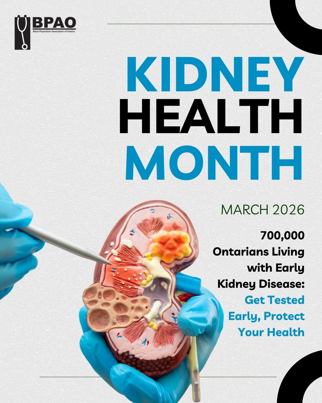 When was the last time you checked your kidney health?

This Kidney Health Month, remember that kidney disease often develops silently. Up to 2 million Canadians may have or be at risk for chronic kidney disease without knowing it.

In Canada, Black 