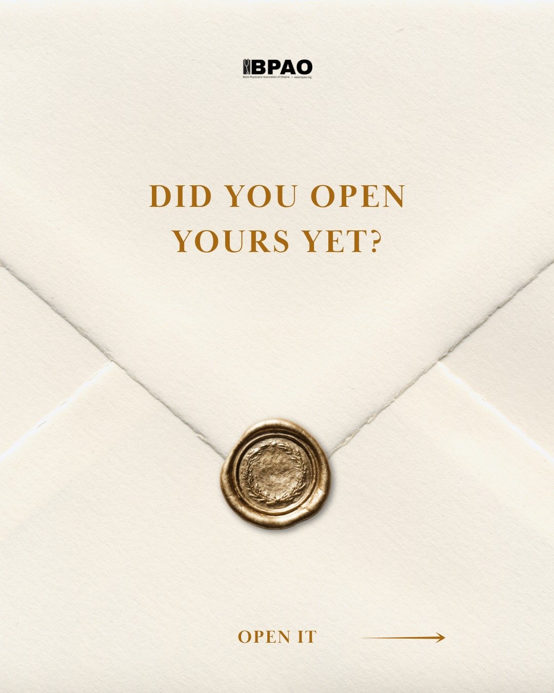 Some have already opened the envelope. Some are still thinking about it.
Either way, the invitation is still yours.

Join us on June 6 for our 3rd Annual Gala, celebrating Black visionaries transforming healthcare.

So&hellip; when are you opening it