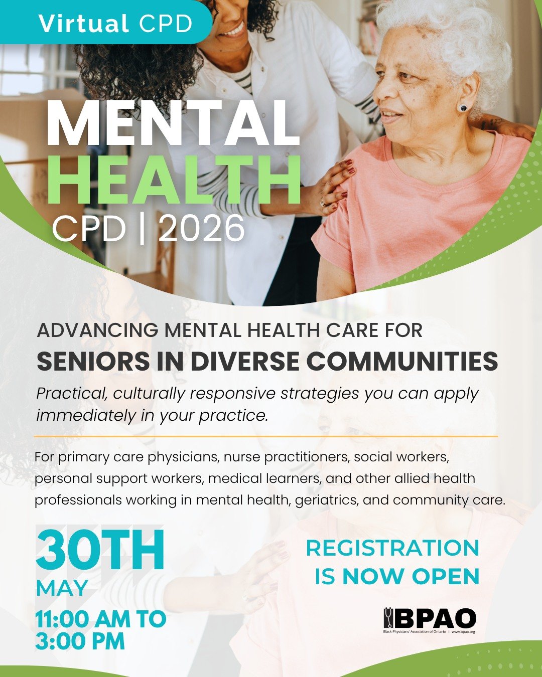 Canada&rsquo;s population is aging, and with it, the need for culturally responsive mental health care continues to grow.
In response, BPAO is launching its second Mental Health CPD, and registration is now open.

Care That Connects &mdash; Practical