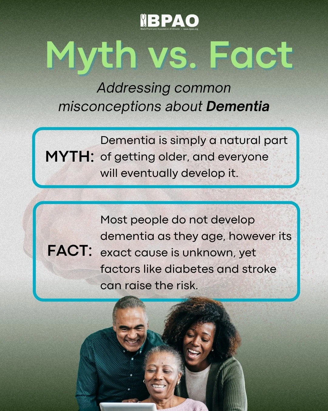 Dementia is often misunderstood, and these misconceptions can impact how care is delivered.

While age is a risk factor, dementia is not an inevitable part of aging, and early recognition plays a critical role in improving outcomes for patients and t