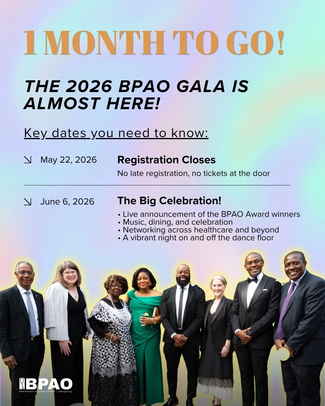 1 month. 
That&rsquo;s all that stands between now and the 2026 BPAO Gala. 

We&rsquo;re already 80% sold out. 

🎟 Individual tickets and tables are still available.

Your ticket includes:
&bull; Exclusive pre-event networking
&bull; Four-course din