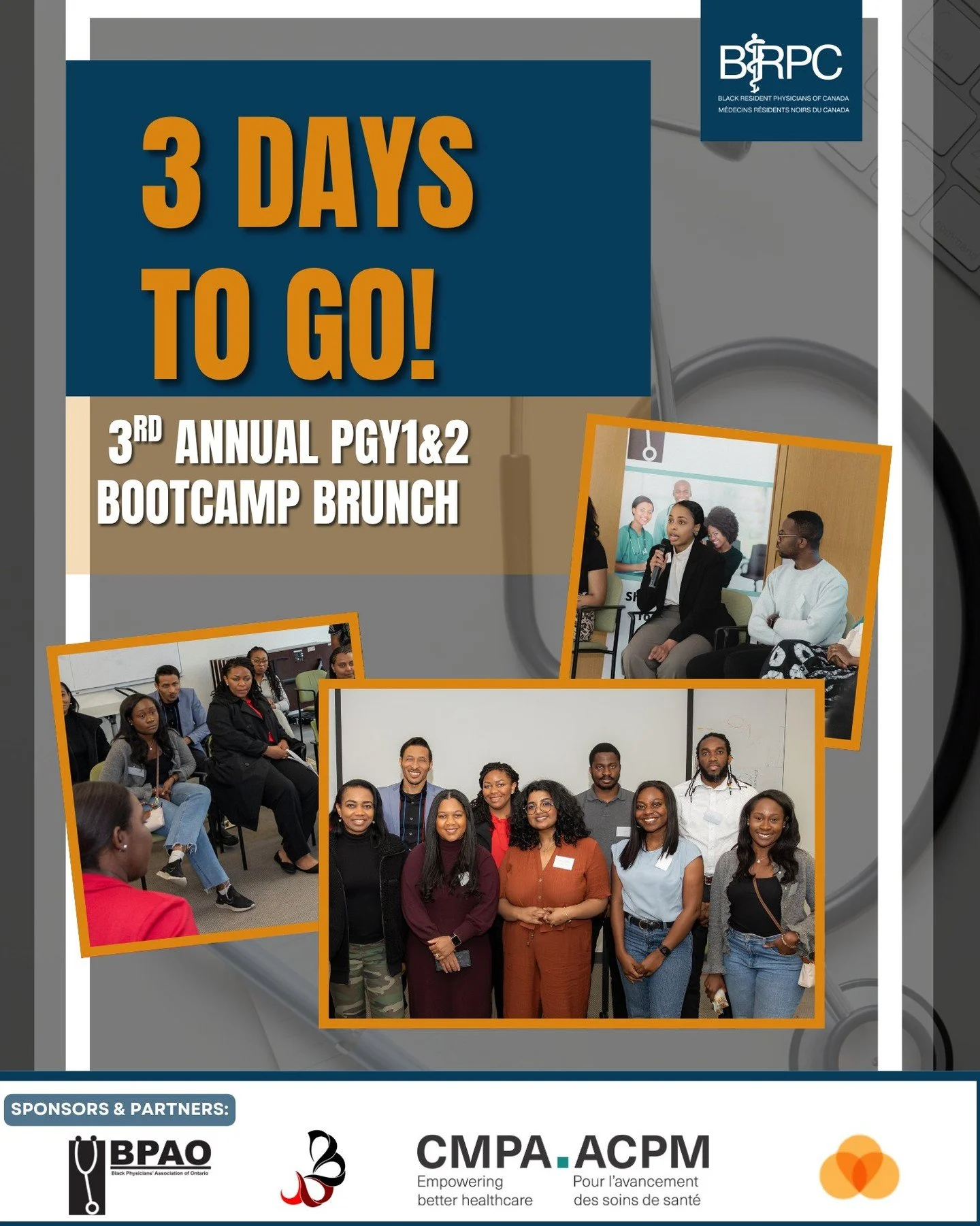 Just 3 days to go until the 3rd Annual PGY1&amp;2 Bootcamp Brunch! 🎉

We&rsquo;re looking forward to bringing together residents for a morning of learning, mentorship, connection, and community as they prepare for the next stage of their training jo