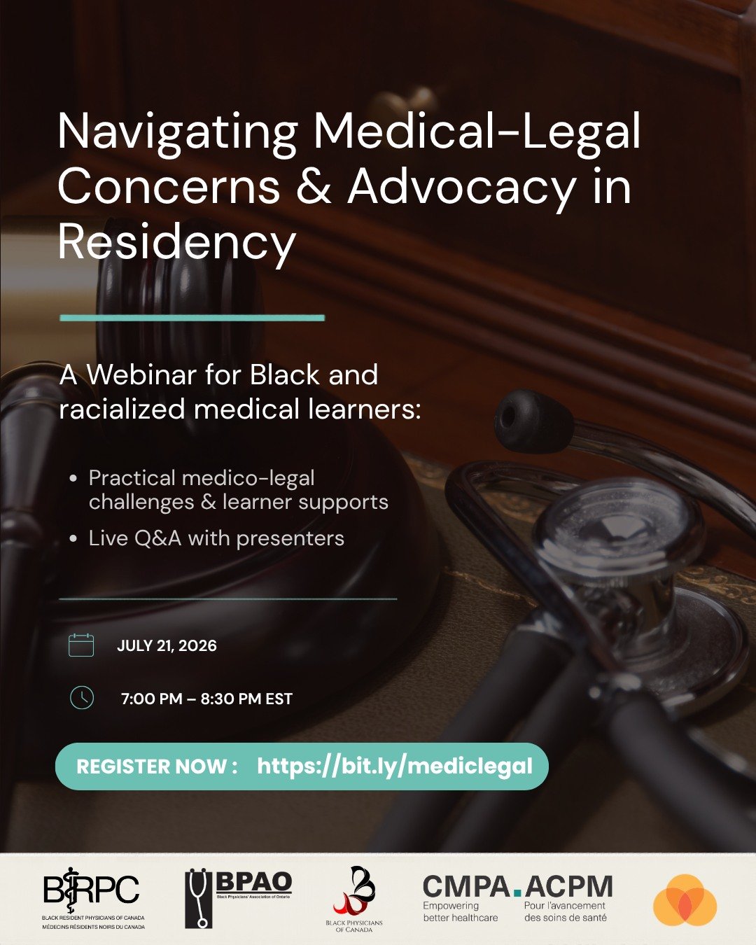 Join us for a practical webinar on navigating residency and understanding key medico-legal considerations in clinical practice.

Participants will hear directly from representatives CMPA and PARO and have the opportunity to engage during a live Q&amp