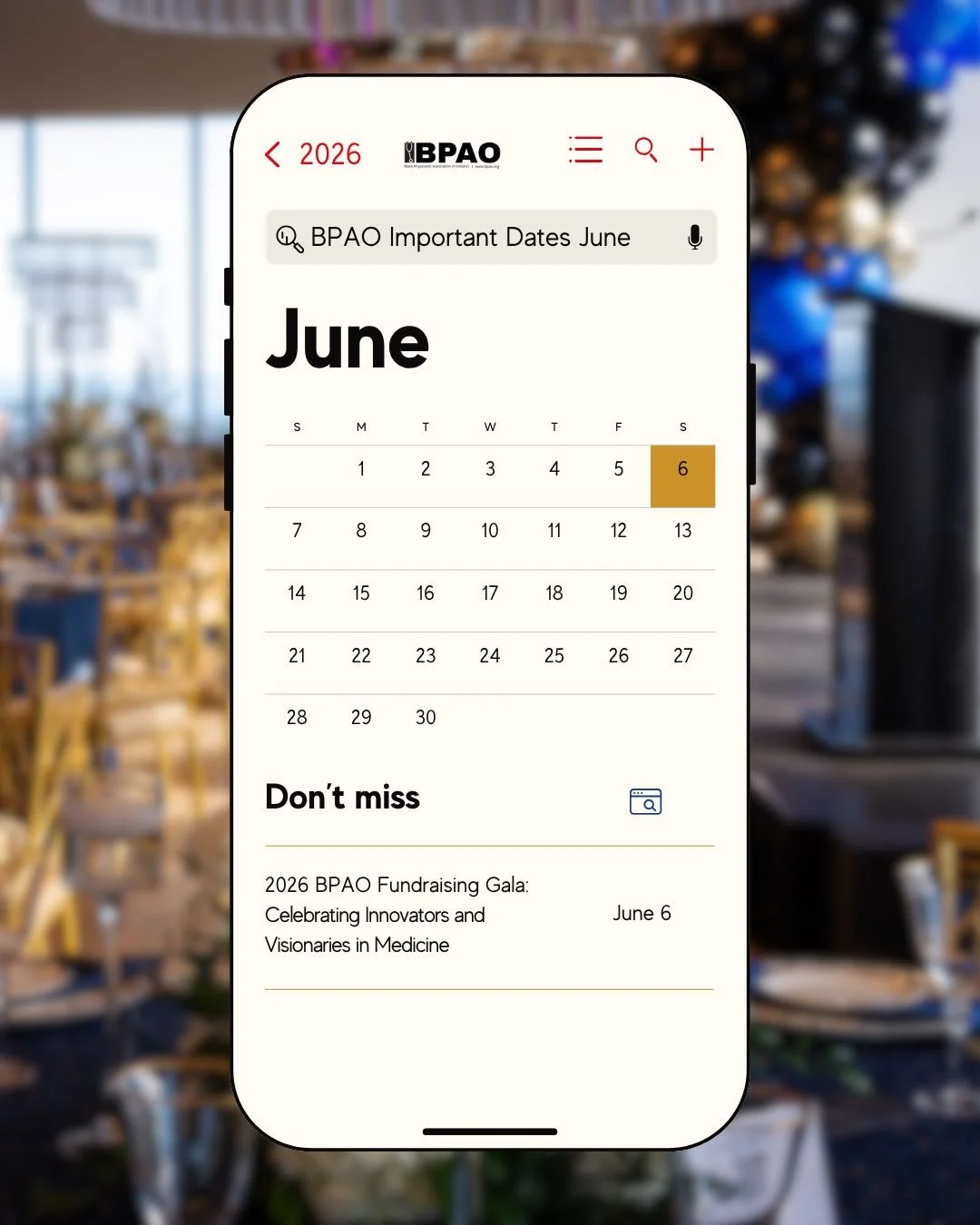 June is here, and while it&rsquo;s just one main date on the calendar, it&rsquo;s a big one. 📅 
The 2026 BPAO Fundraising Gala: Celebrating Innovators and Visionaries in Medicine is happening this month and is officially sold out!

🖤 June 6 &mdash;