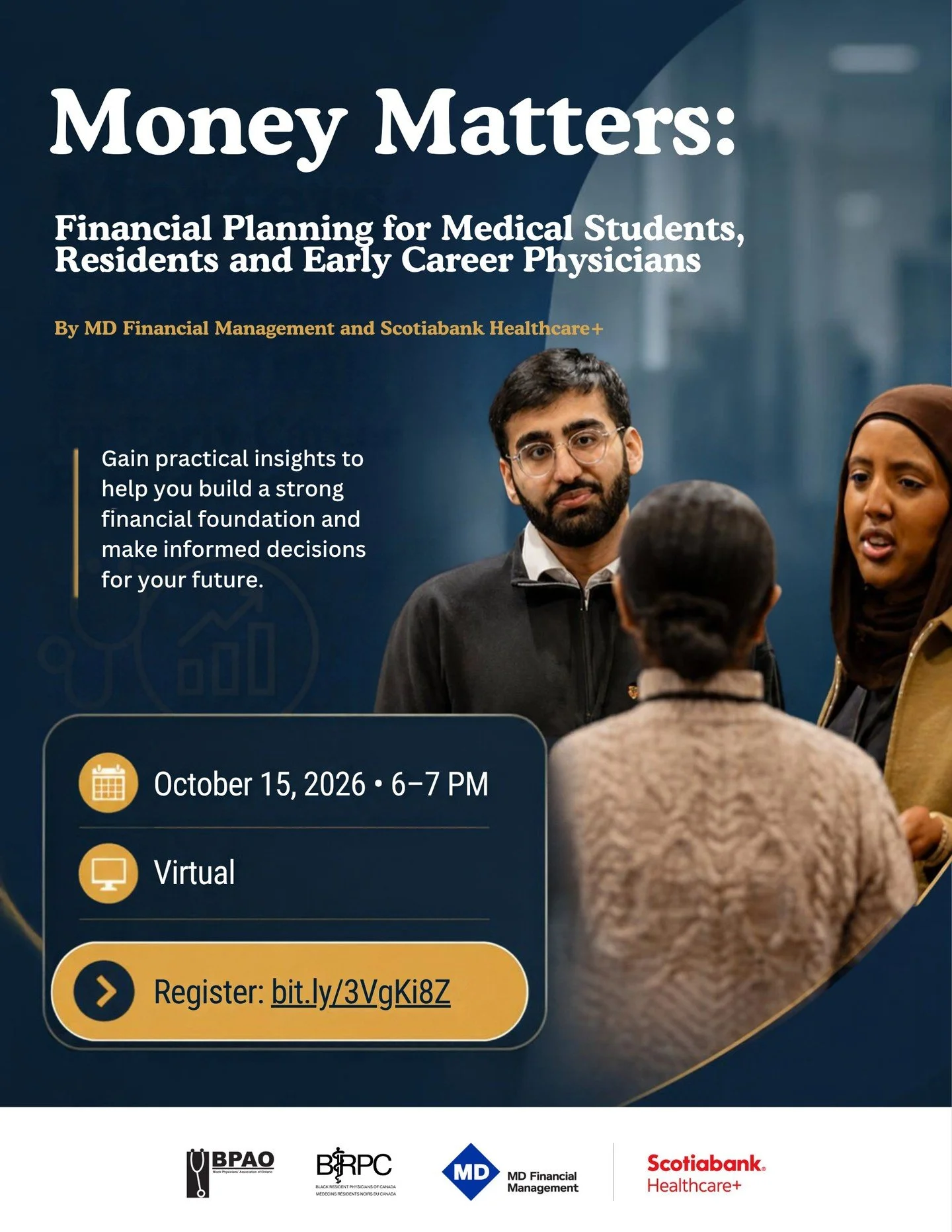 Money Matters: Financial Planning for Early Career Physicians

By MD Financial Management and Scotiabank Healthcare+

Starting your medical career comes with unique financial opportunities and challenges. Join us for this webinar to learn why financi