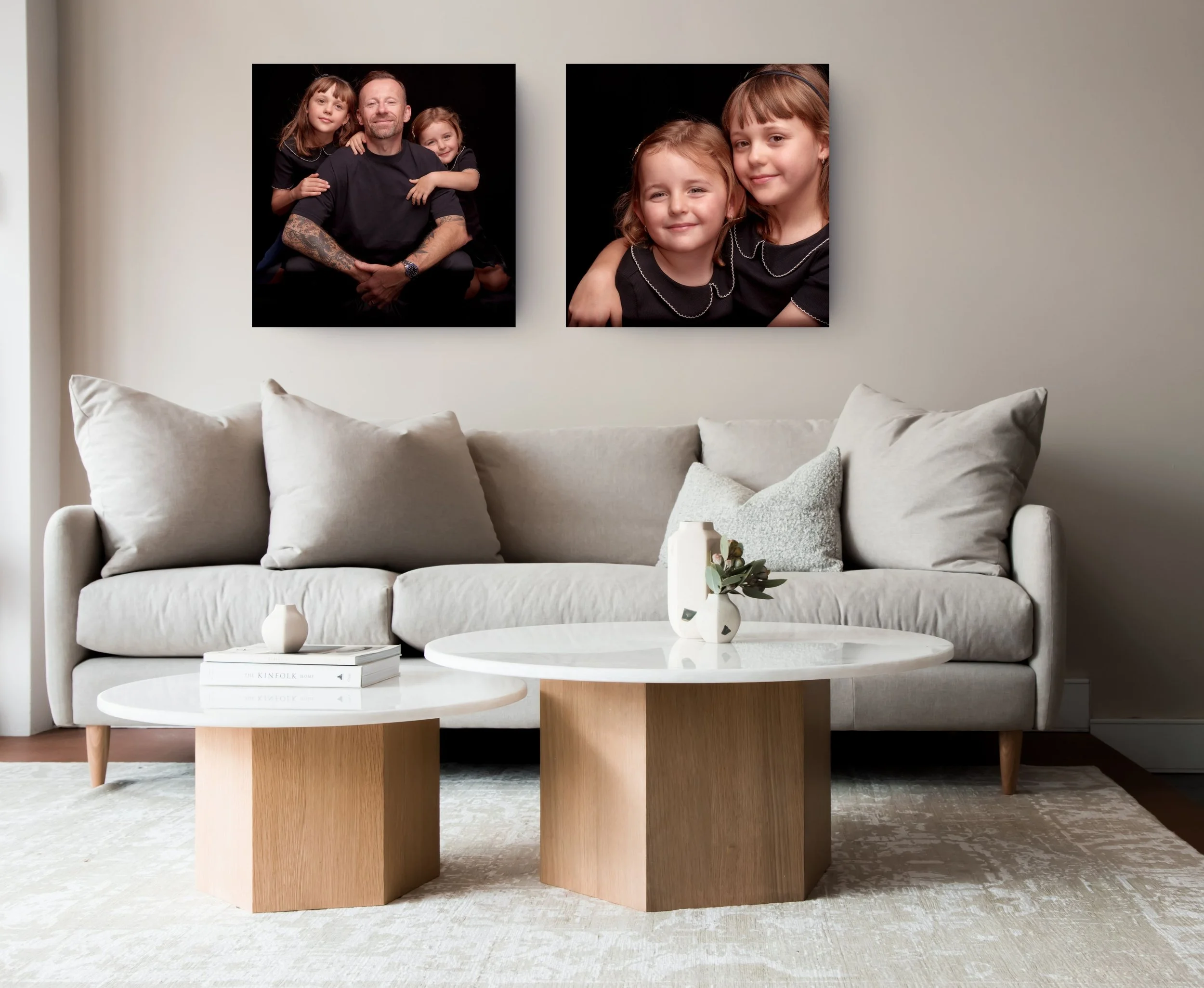 Chromeluxe Metalic Portrait - 30"x30" set of two