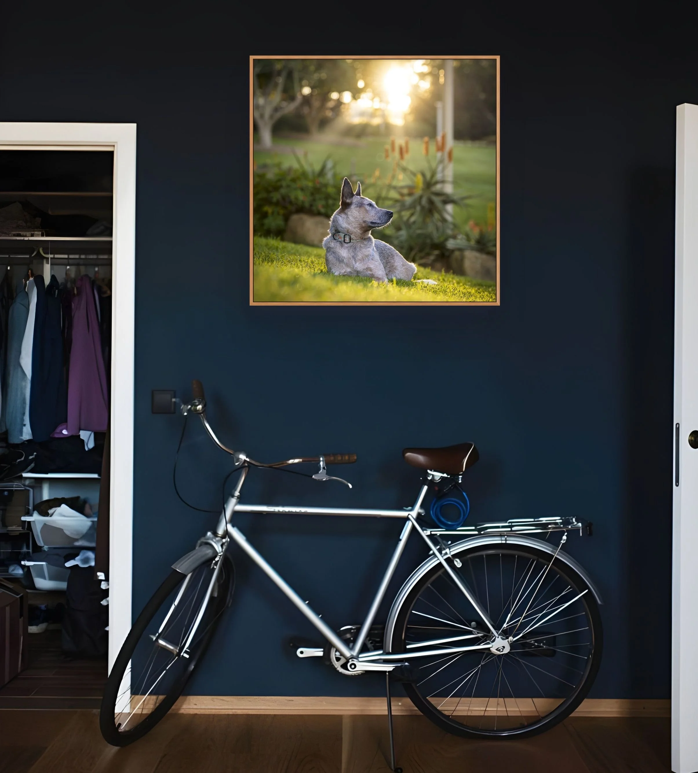 Walnut Framed Canvas 30"x30"