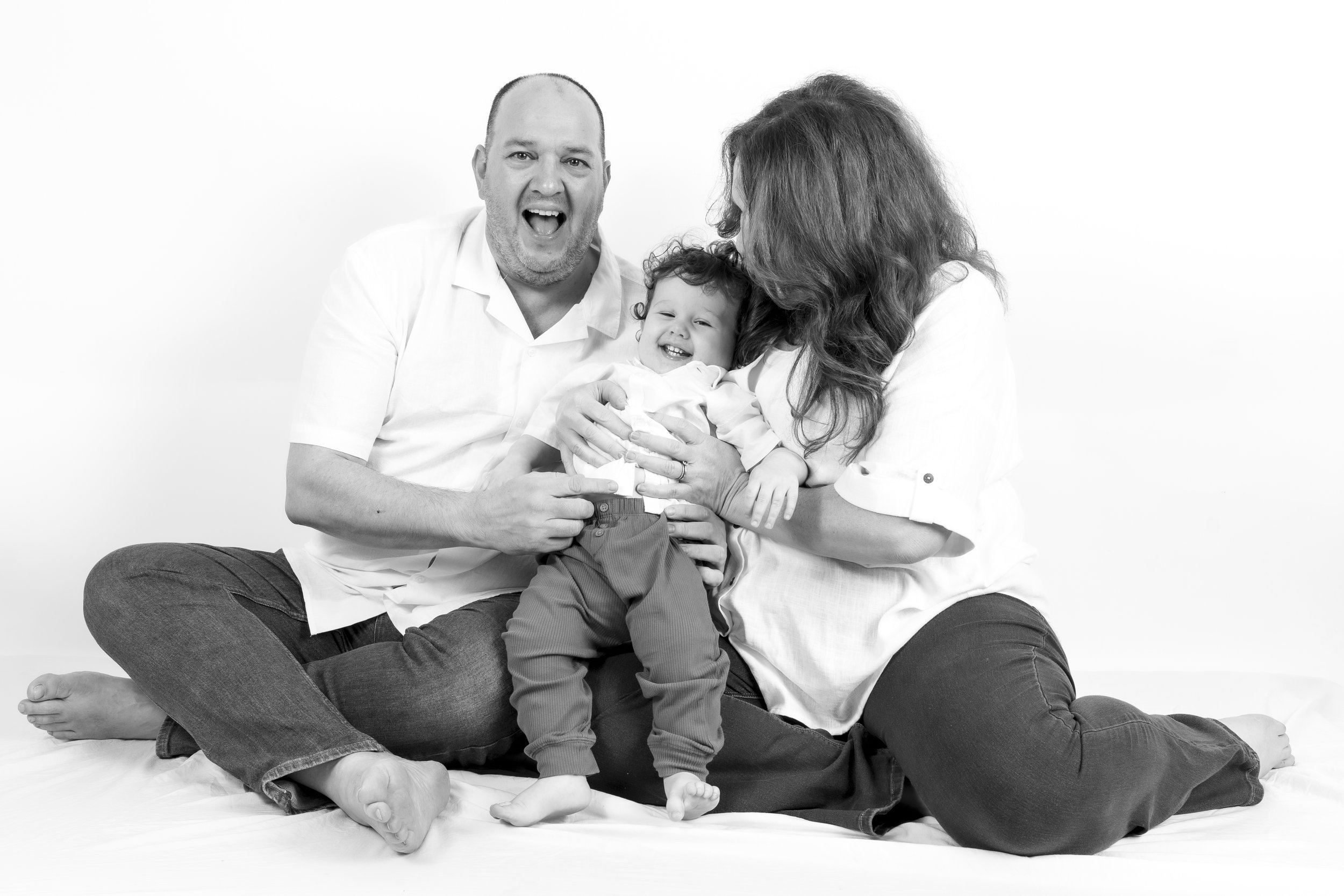 family photographer Brisbane specialising in black and white studio portraits