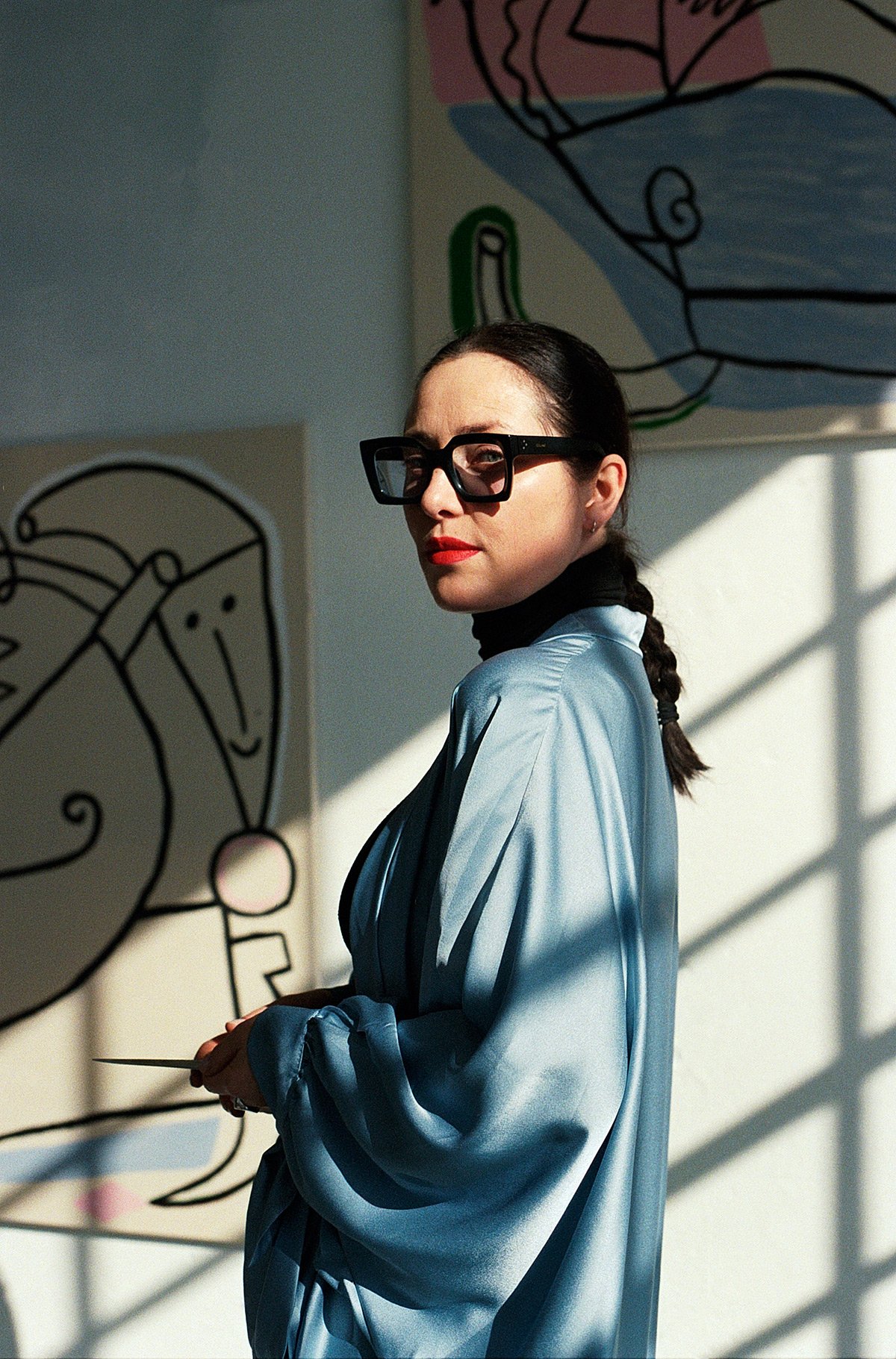 Portrait of Kristina Supernova in her studio