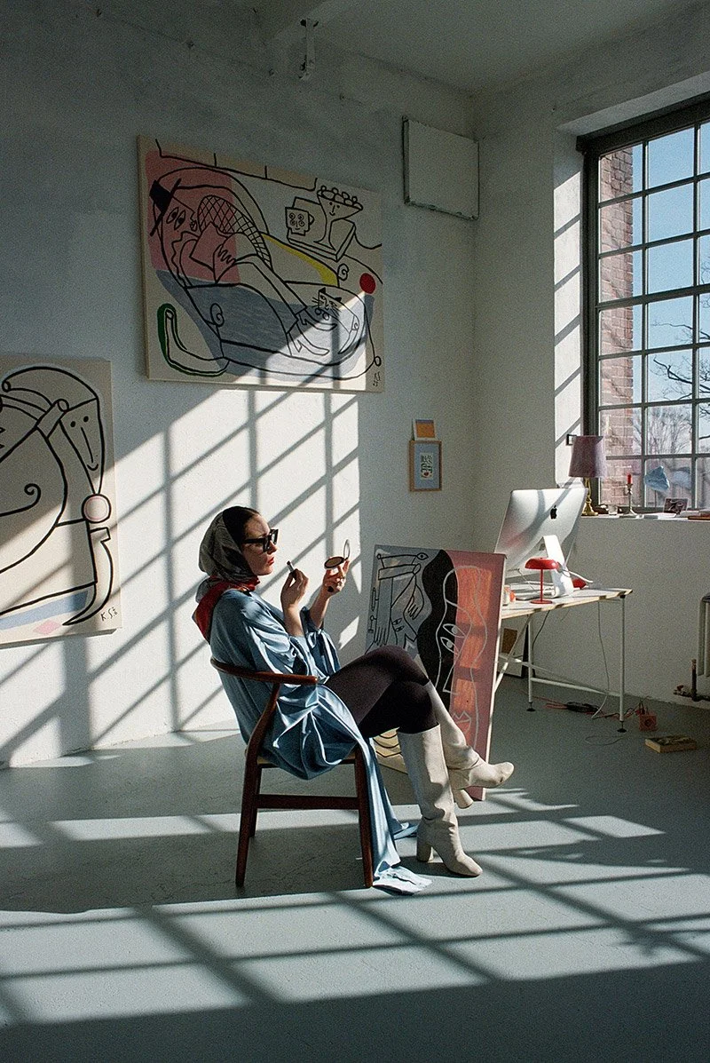 Kristina Supernova in her studio in Berlin photographed by Tereza Konarikova
