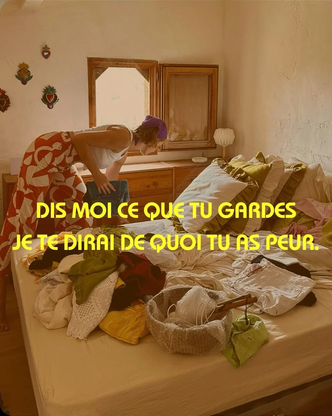Ce que tu accumules chez toi parle de toi bien plus ouvertement que les histoires que tu racontes &agrave; ton psy.

On n&rsquo;accumule pas des choses par hasard, on accumule des peurs d&eacute;guis&eacute;es en &laquo; au cas o&ugrave; &raquo; ou e