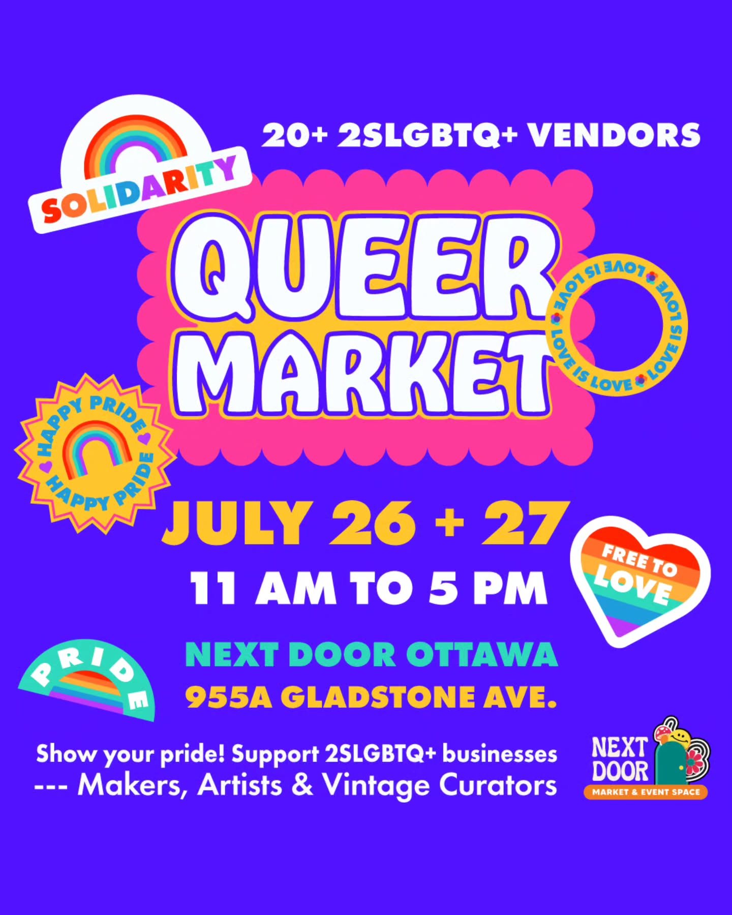 🏳️&zwj;🌈🏳️&zwj;🌈🏳️&zwj;🌈Queer Market🏳️&zwj;🌈🏳️&zwj;🌈🏳️&zwj;🌈

Celebrate creativity, identity, and community at this queer-centered market spotlighting 2SLGBTQIA+ makers, artists, and small businesses. A collab with @jaxonstellanfenris 

F