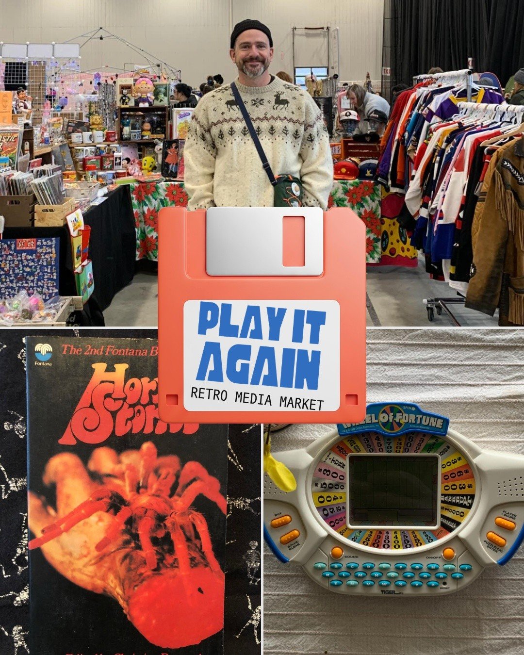 🎮📼🎶 PLAY IT AGAIN: Retro Media Market 🎶📼🎮
IN COLLABORATION WITH @the_curious_thrifter

Dive into a nostalgic treasure trove of physical media featuring:

🃏 Vintage comics, collectible cards &amp; board games
💿 Classic vinyl records, CDs &amp;