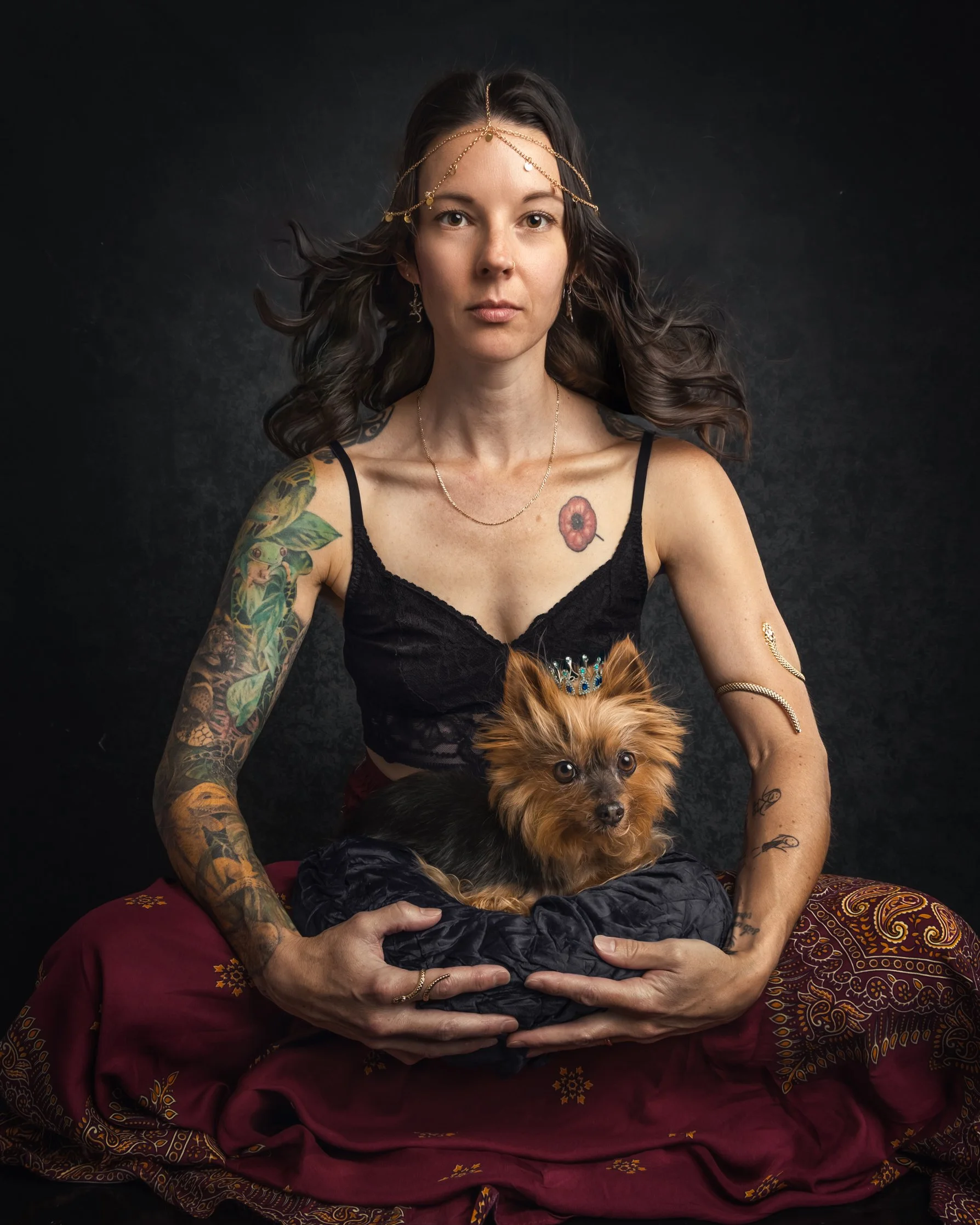Dog portrait session capturing personality and connection