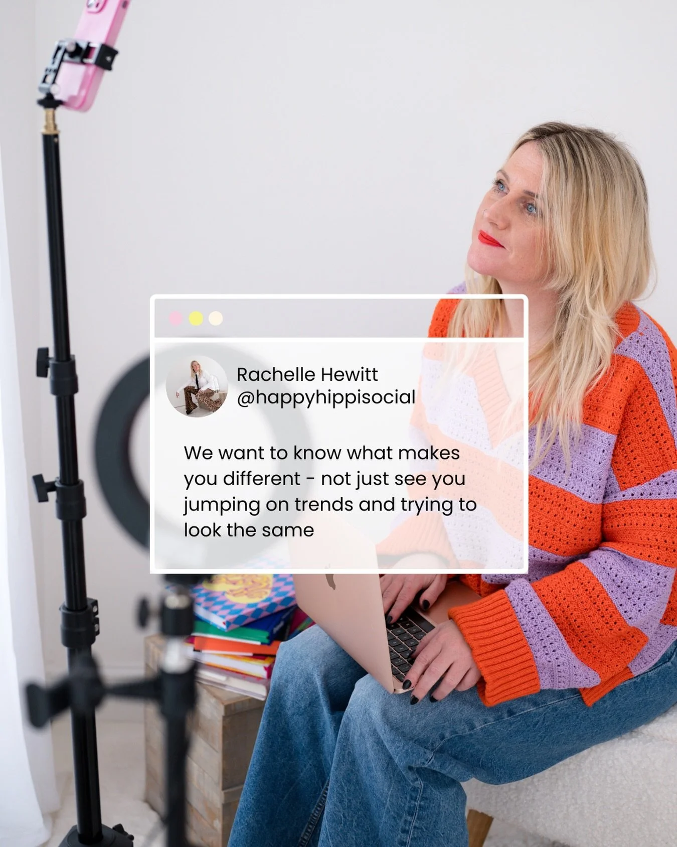 ✨CONTENT THAT CONNECTS ✨

Struggling with engagement? 
Don&rsquo;t know what to post? 
Scouring the latest trends? 

Trends are great filler posts, I agree - and when trends fit with your brand *chefs kiss*

But if you&rsquo;re really wanting connect