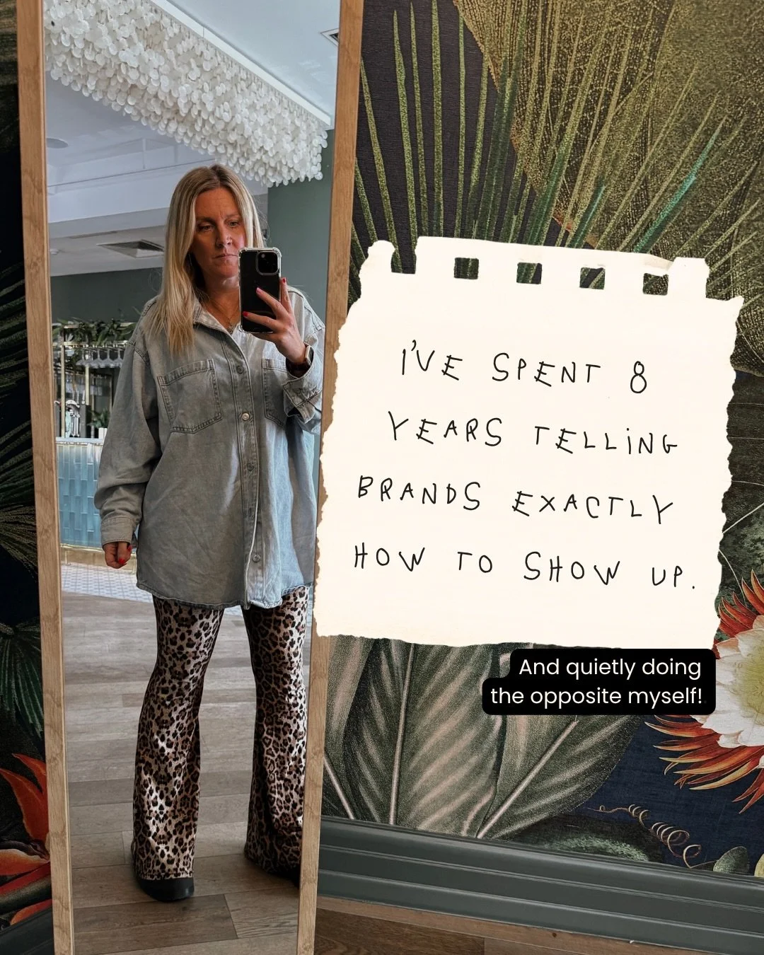 I could happily let this one sit in my drafts for a while longer. But we are making moves. 

Everyone talks about showing up &ldquo;authentically&rdquo; but what does that even mean? 

Turns out for me it meant finally stopping hiding behind a brand 