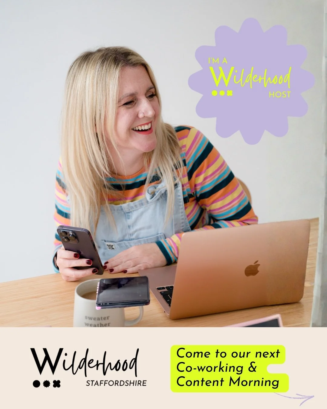 We sold out in just over an hour last time. So we got a bigger room. 🖤

Wilderhood Staffordshire is back and if you missed the first Co-working &amp; Content Morning, this is your chance.

☕ Coffee, content planning, and a group of brilliant female 