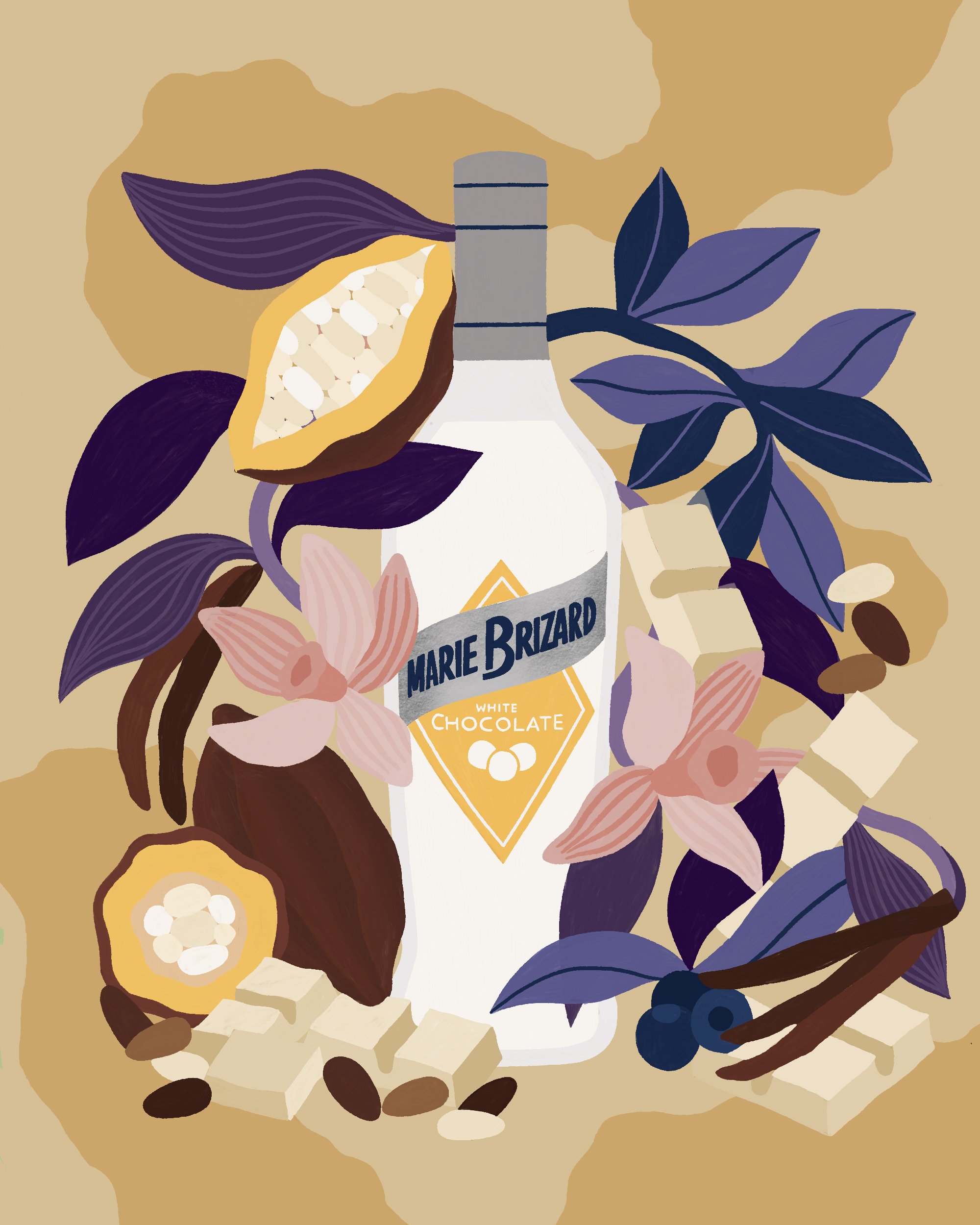 MARIE BRIZARD x PIMENTMARTIN - Collection d'illustration pour les réseaux sociaux de la marque