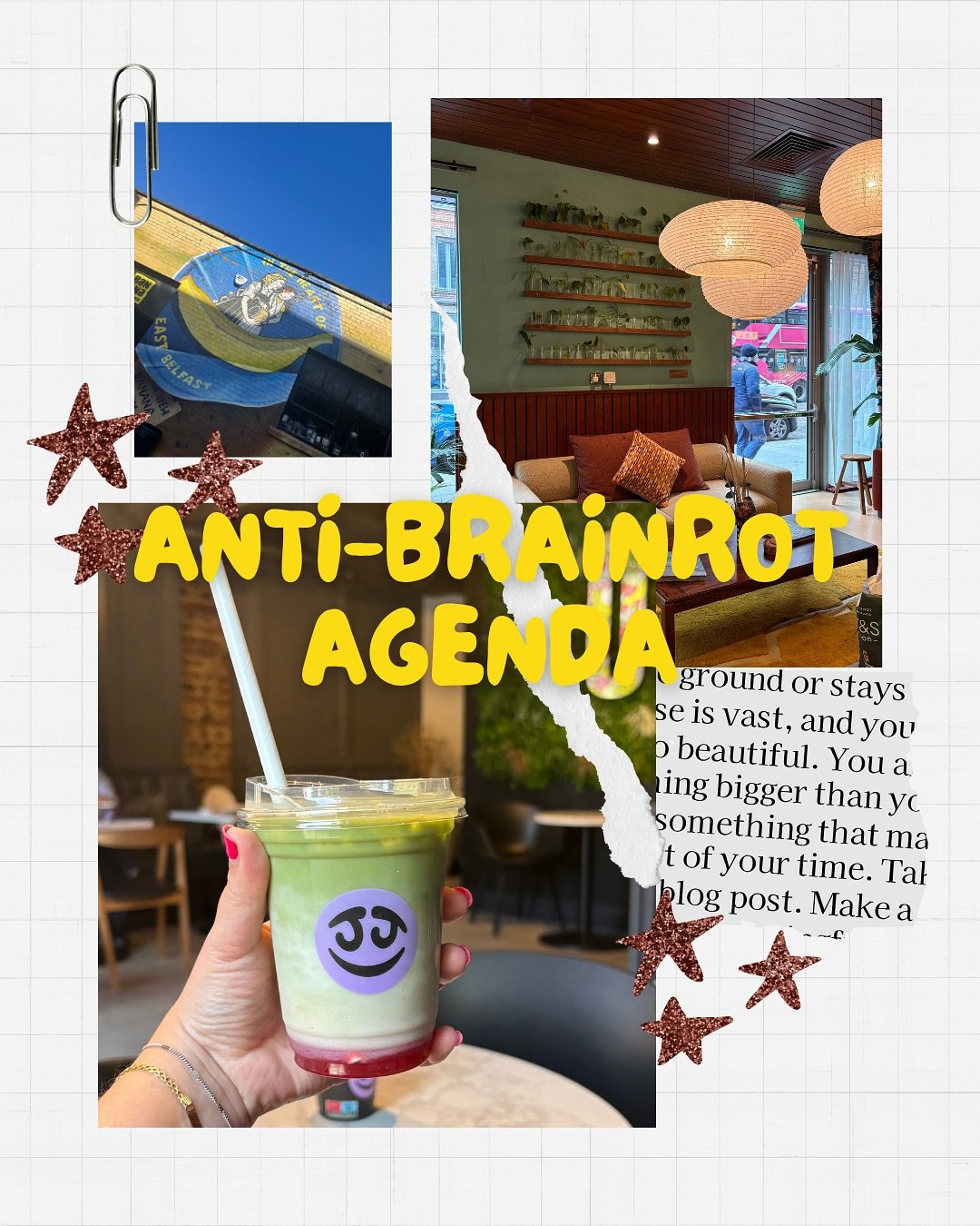 ✨ No Brain Rot Monday &mdash; let&rsquo;s start fresh

It&rsquo;s so easy to get stuck in our screens, scrolling for way longer than we meant to (i&rsquo;m definitely guilty of this!) and suddenly we feel foggy, disconnected, not quite ourselves.

So