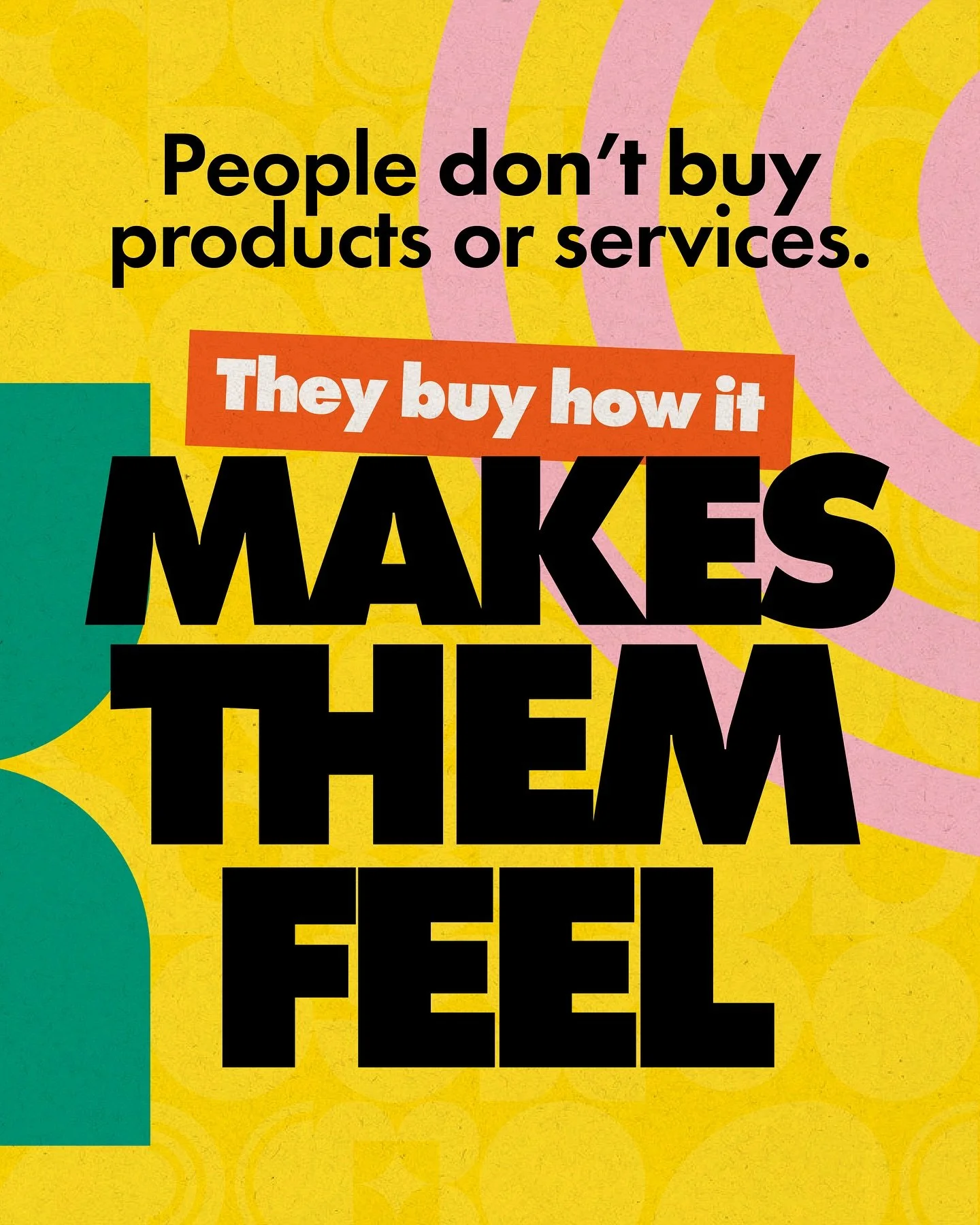 People rarely buy a product or service for what it is. They buy it for what it does for them. How it makes them ✨feel✨.

That&rsquo;s why the best brands, from aesthetics clinics to apple, focus on lifestyle, transformation and feeling, not the proce
