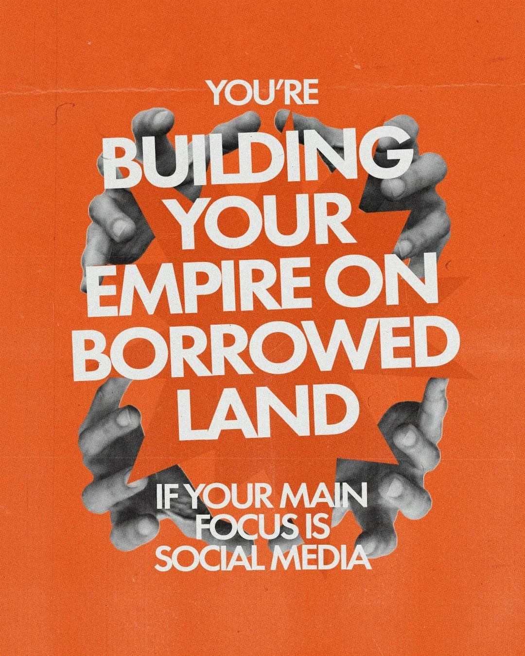 👀 If your whole business lives on social media, you&rsquo;re building your empire on borrowed land.

Algorithms change, platforms tank (remember twitter &rarr; x?), accounts get suspended, and suddenly years of effort vanish overnight. The harsh tru