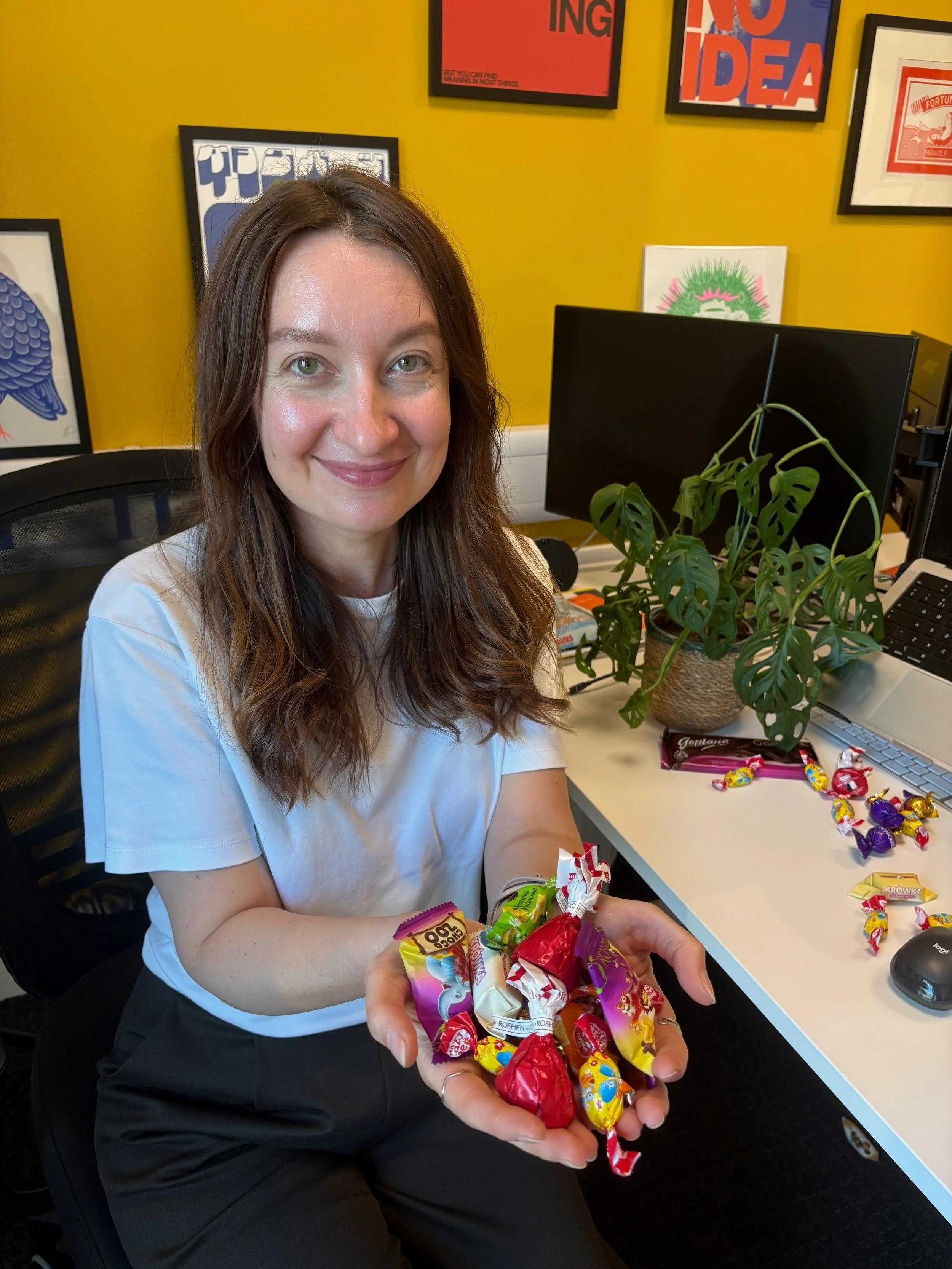 Arrived at the office this morning to a desk full of Ukrainian treats. 🇺🇦

@julia_davyd mum is visiting from Ukraine and she sent her in with these for us. It put the biggest smile on my face. How lucky are we that she wants to share her culture an