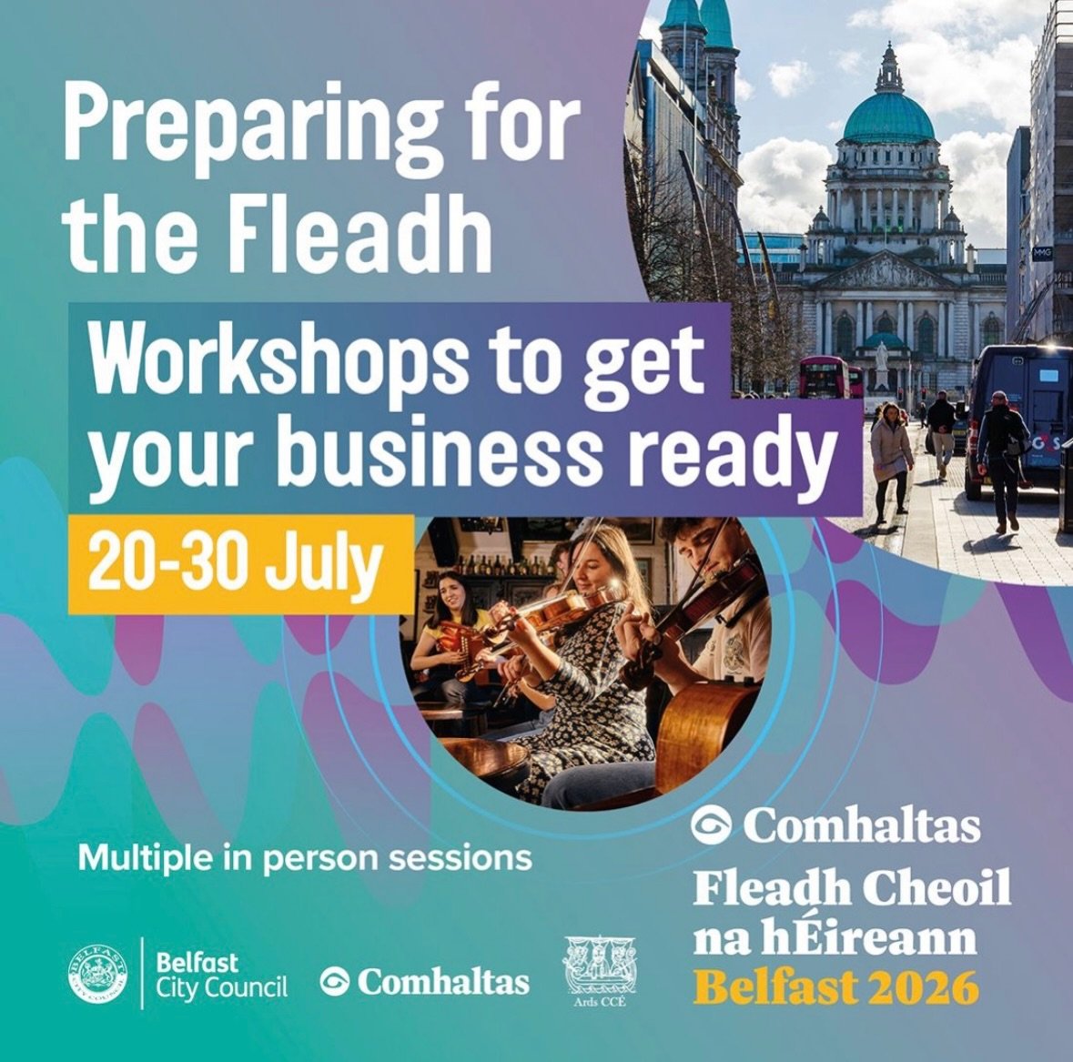 Get ready for the Fleadh!

I&rsquo;ll be hosting a session at @eastbelfastenterprise next Wednesday the 22nd on how to get your social media ready for the Fleadh! It&rsquo;s a free workshop packed with practical content you can apply to your profiles