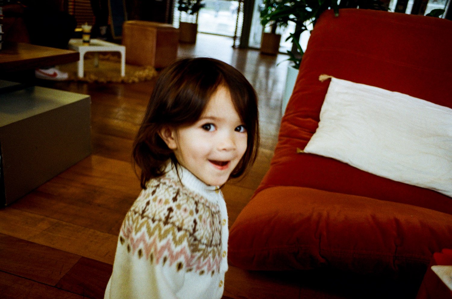 Toddler portrait cafe