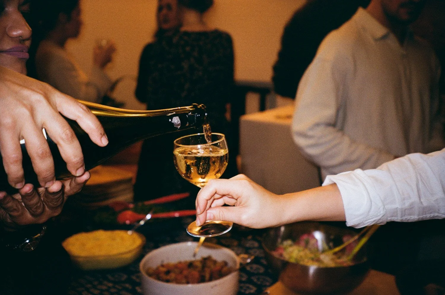 Filling wine glass film